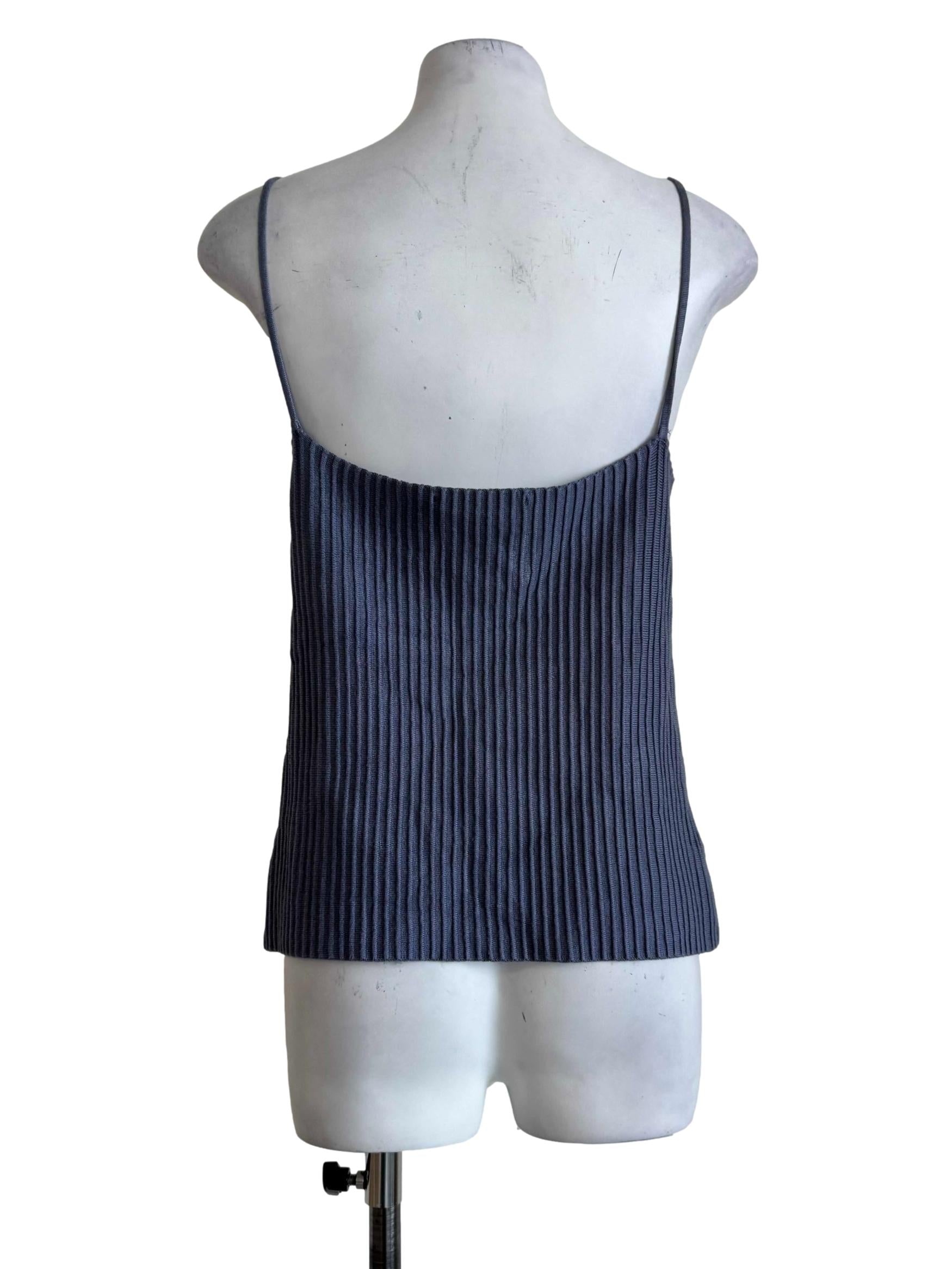 Textured Ashy Blue Camisole