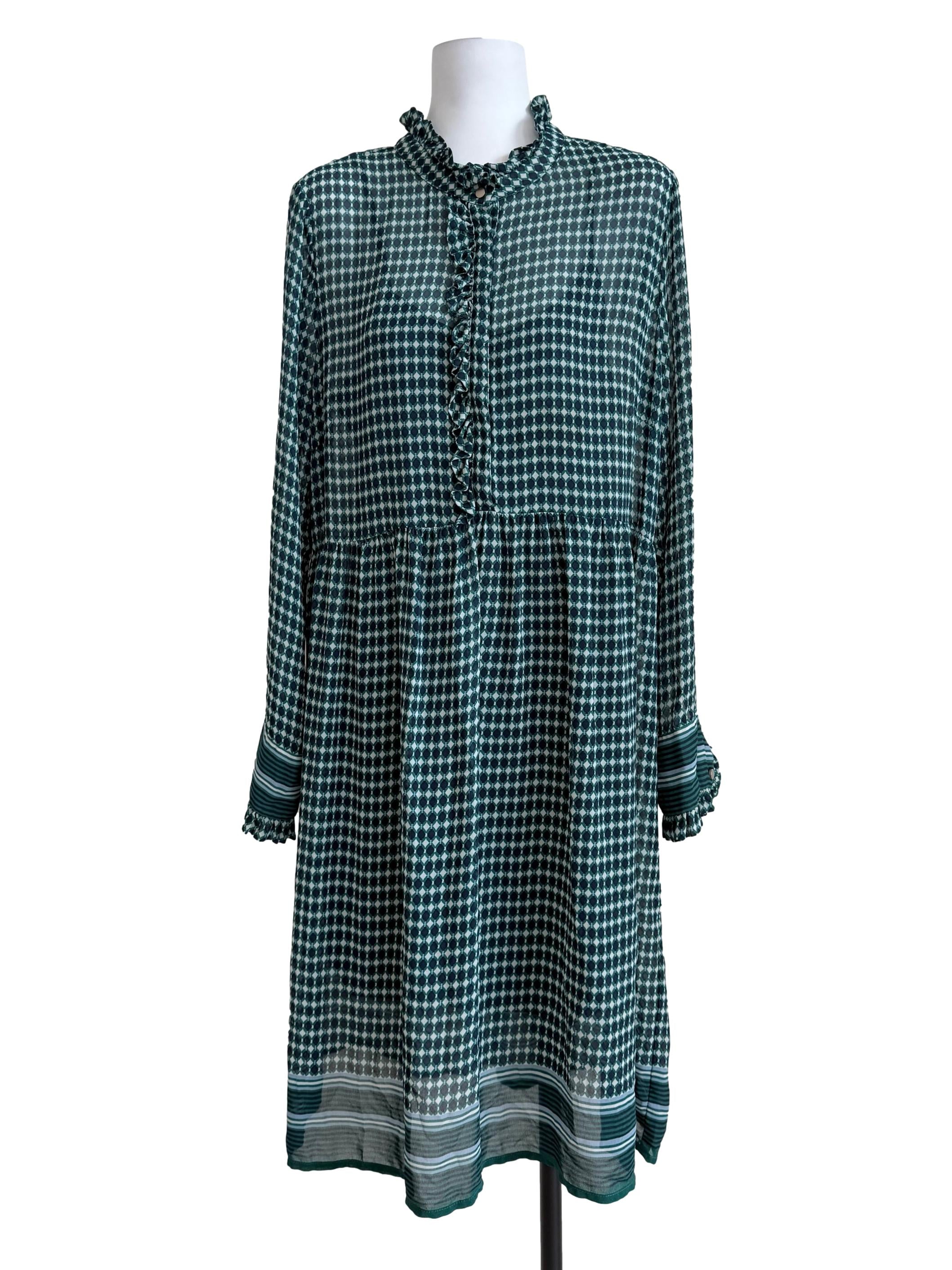 Emerald Green Long Sleeves Dress