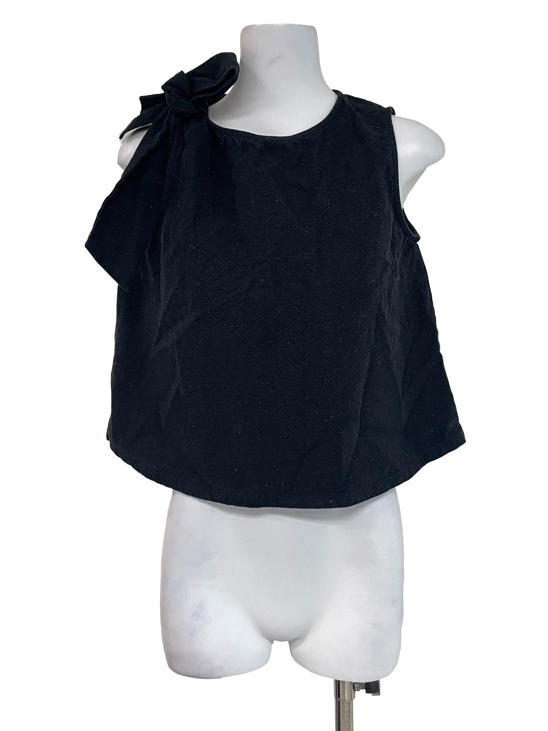 Charcoal Tie Bow Tent Top