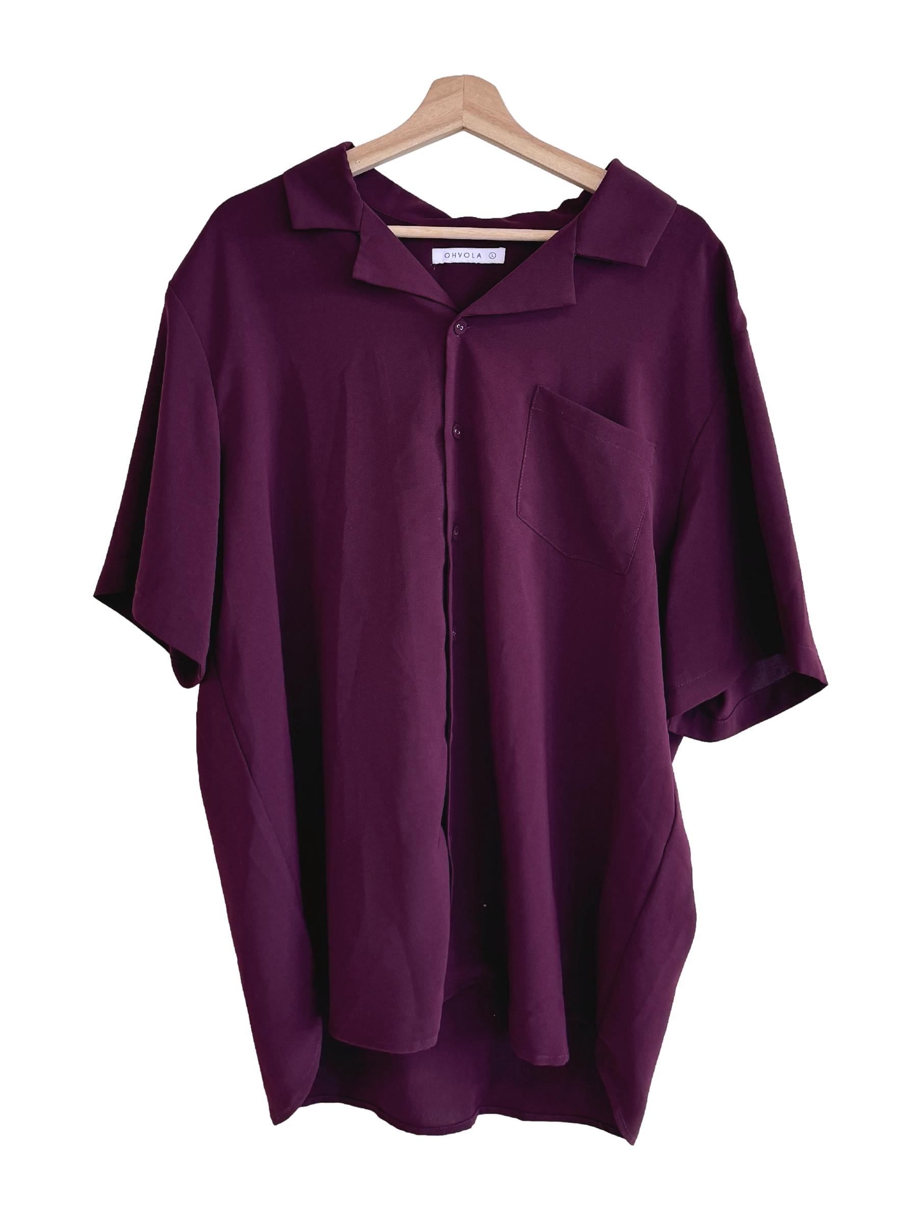 Maroon Buttoned Shirt
