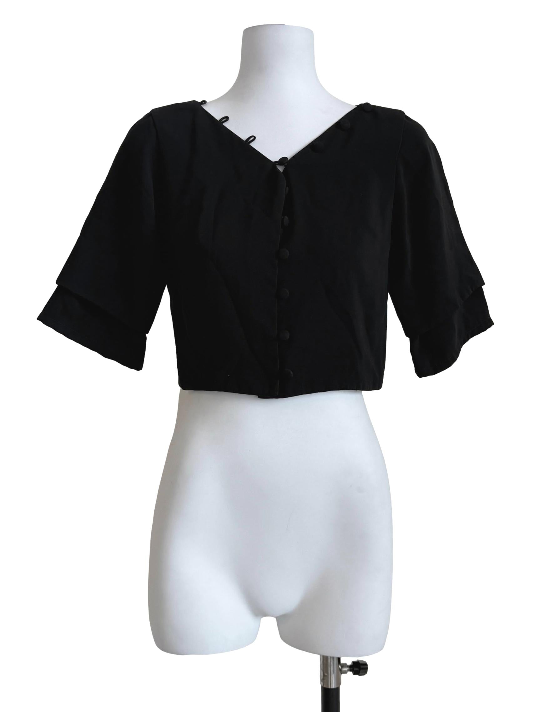 Black Buttoned Up Top