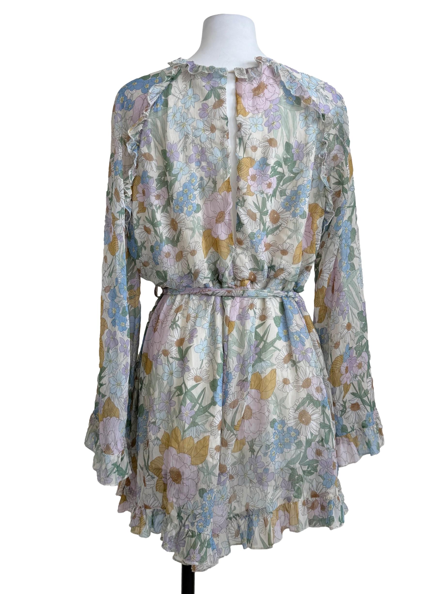 Multicolor Pastel Flower Printed Romper