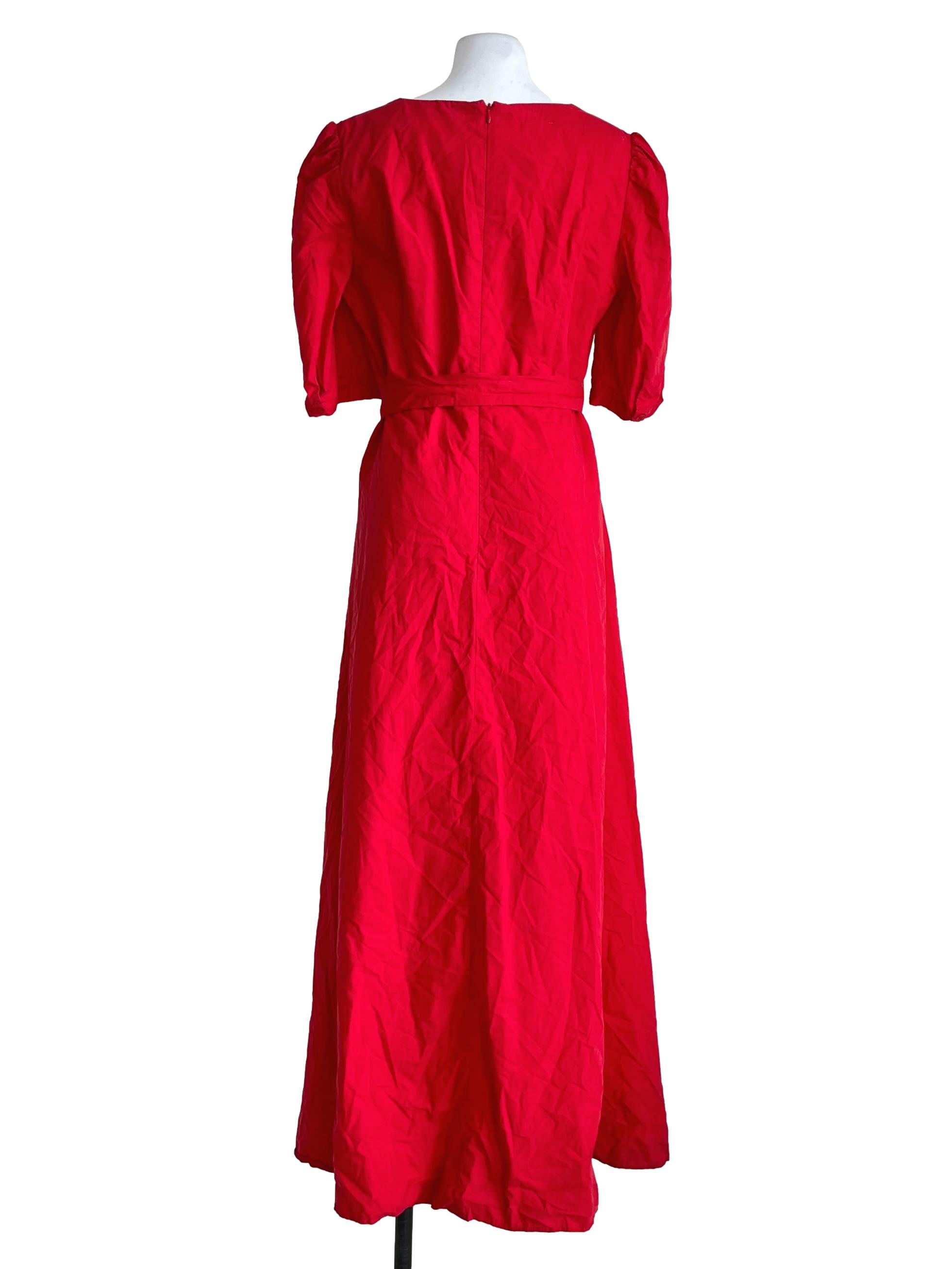 Chilli Red V-Neck Wrap Dress
