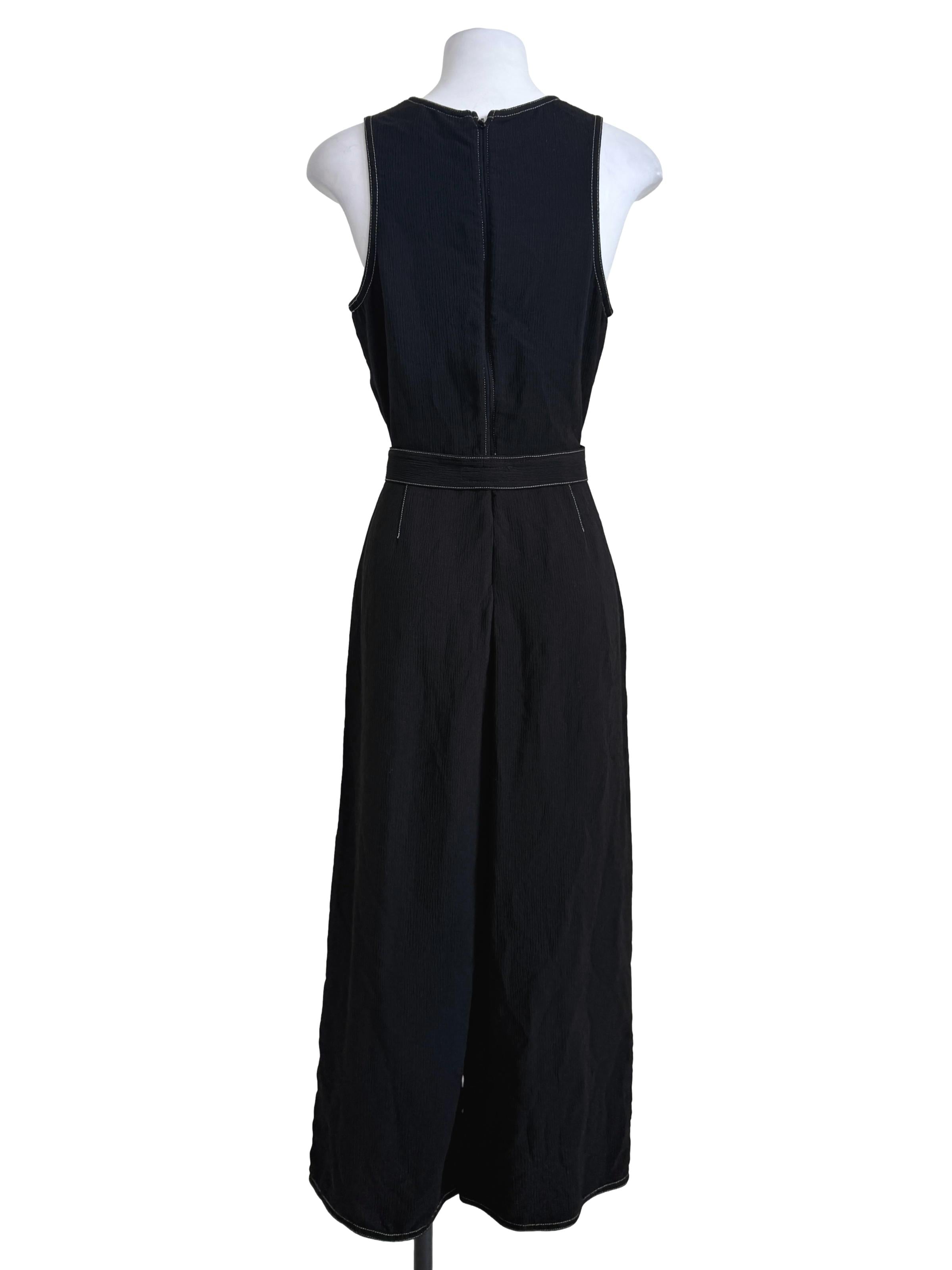 Black Round Neck Jumpsuit