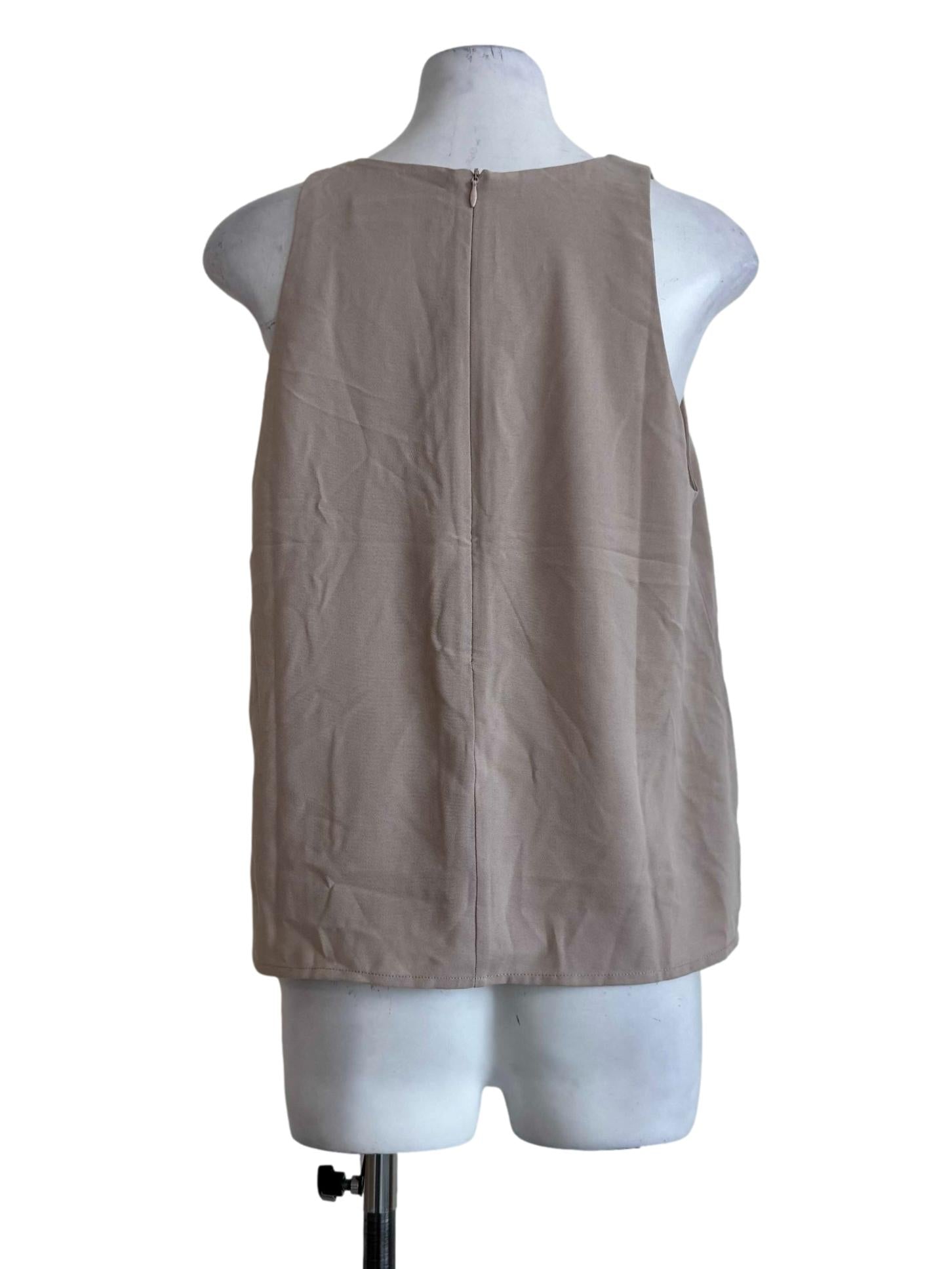 Sand Brown Sleeveless Top