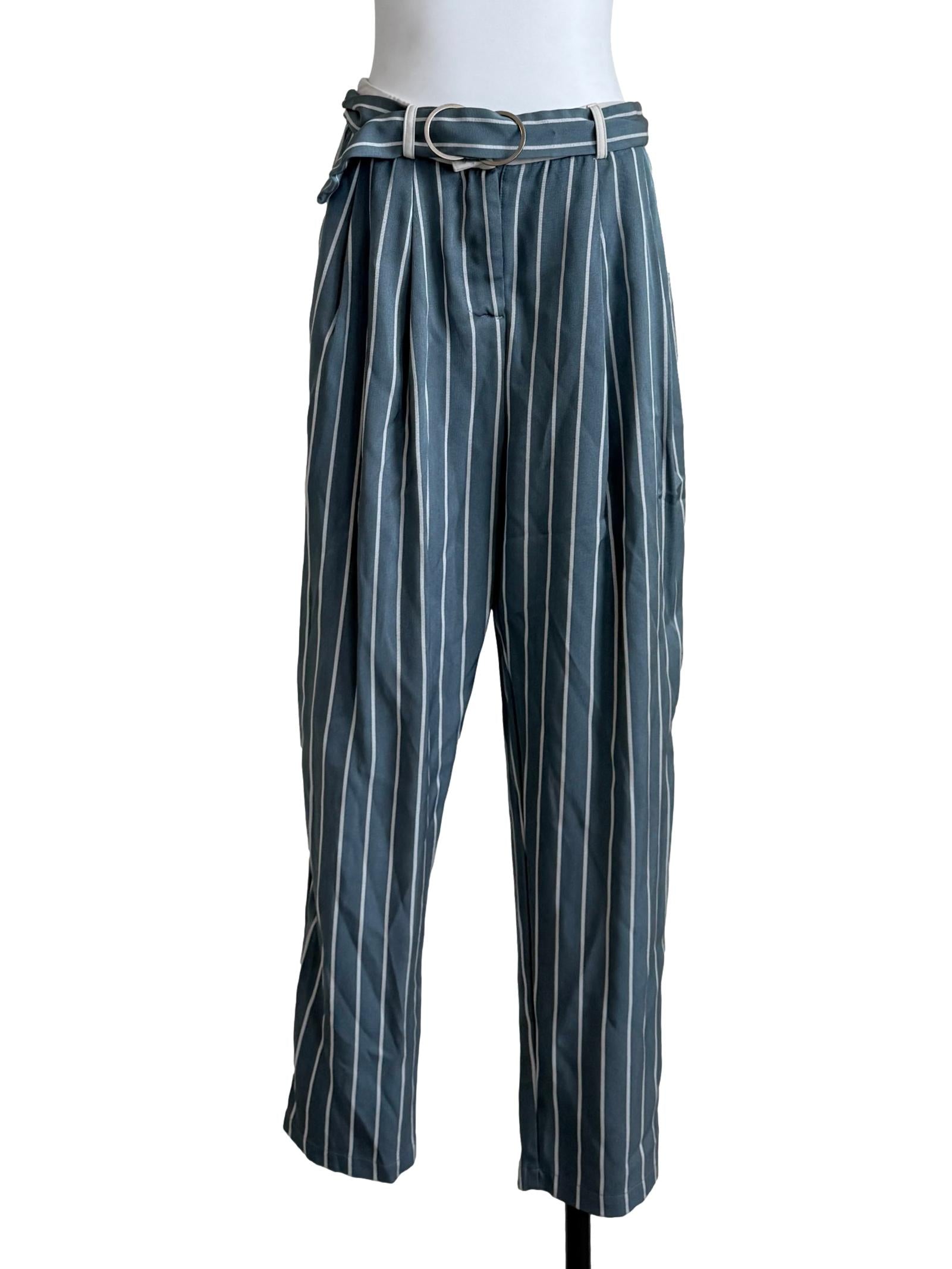 Stone Blue Stripe Pants