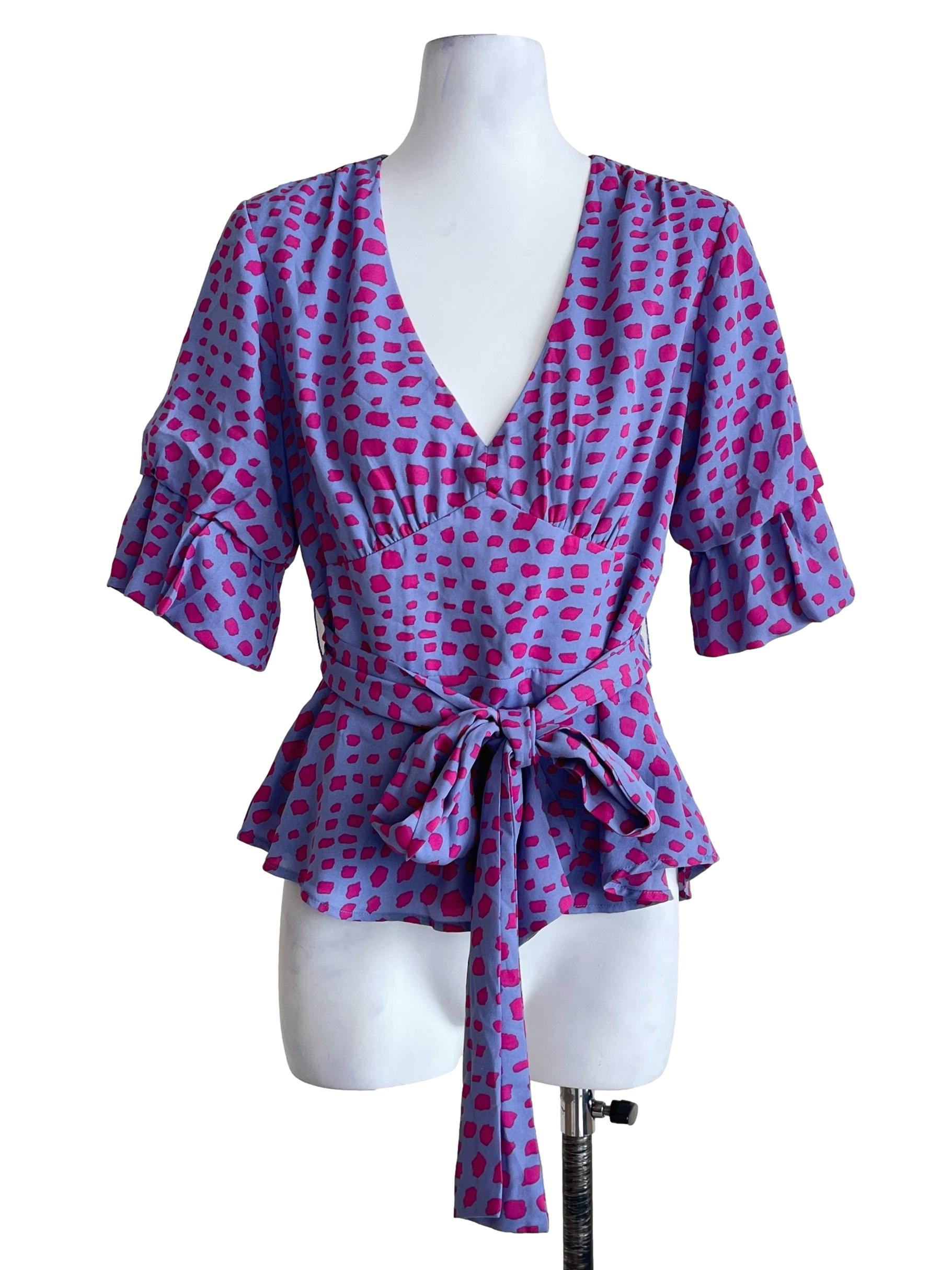 Violet Purple V-Neck Wrap Top