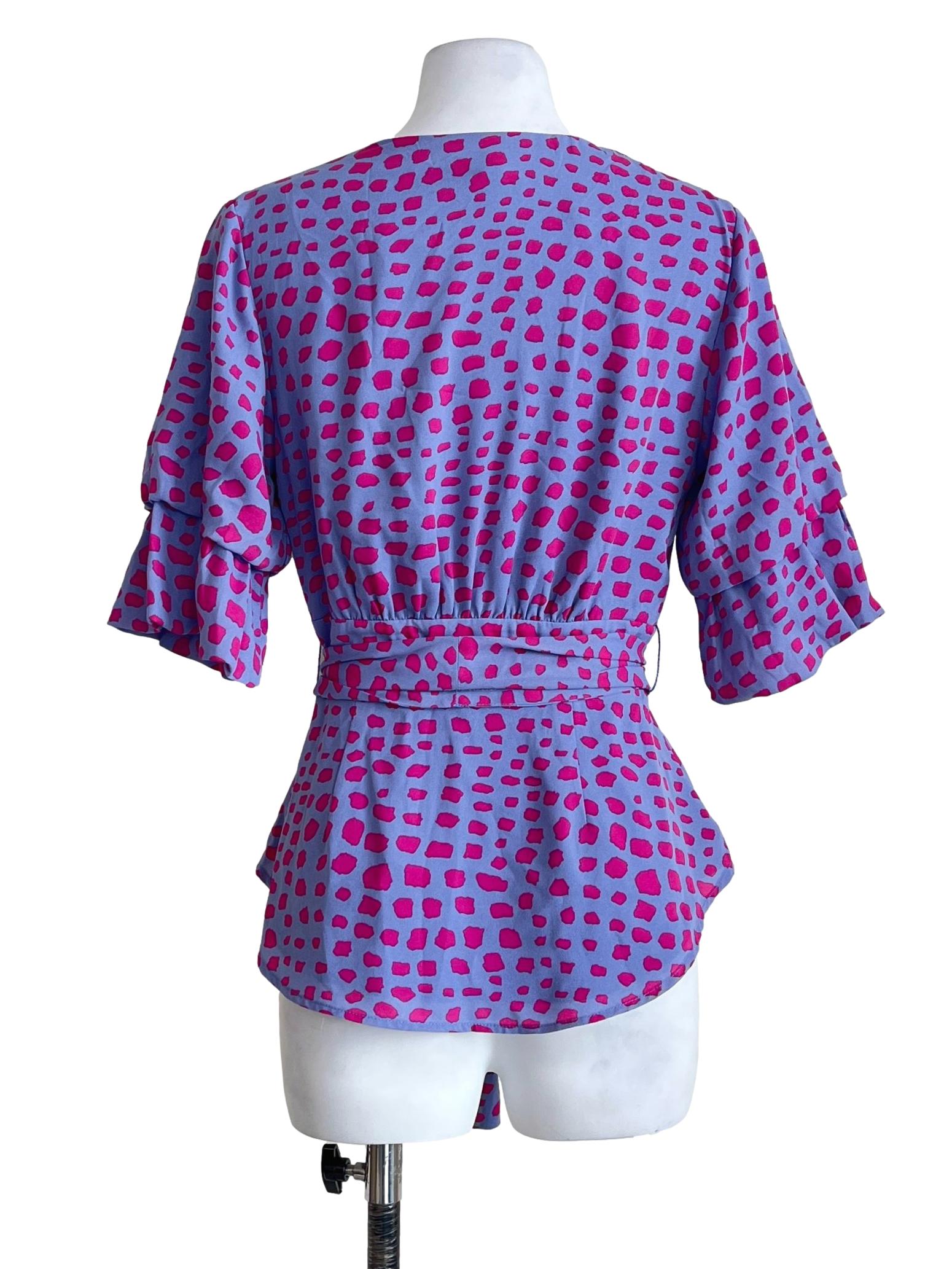 Violet Purple V-Neck Wrap Top