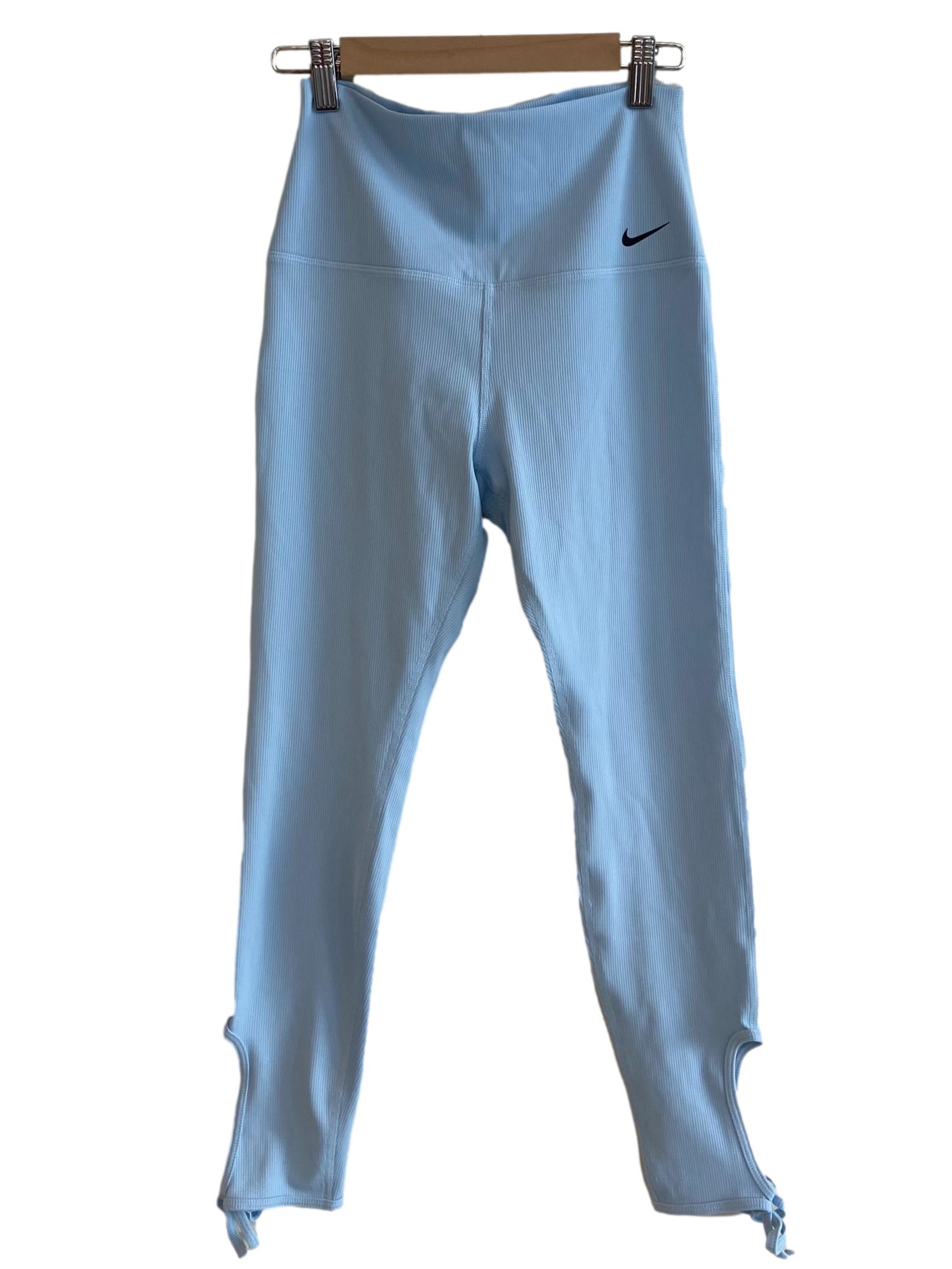 Sky Blue Pencil Stripe Dri-Fit Tights
