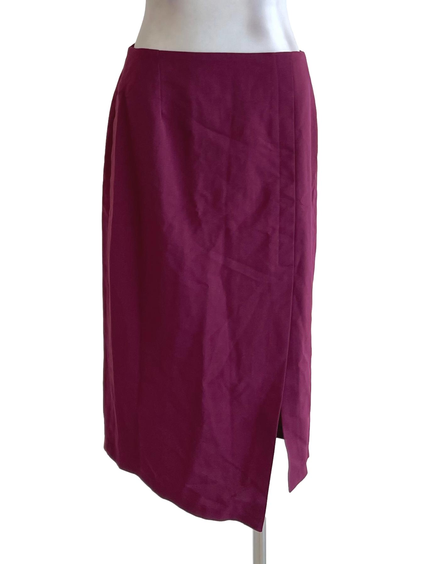 Plum Purple Slit Skirt