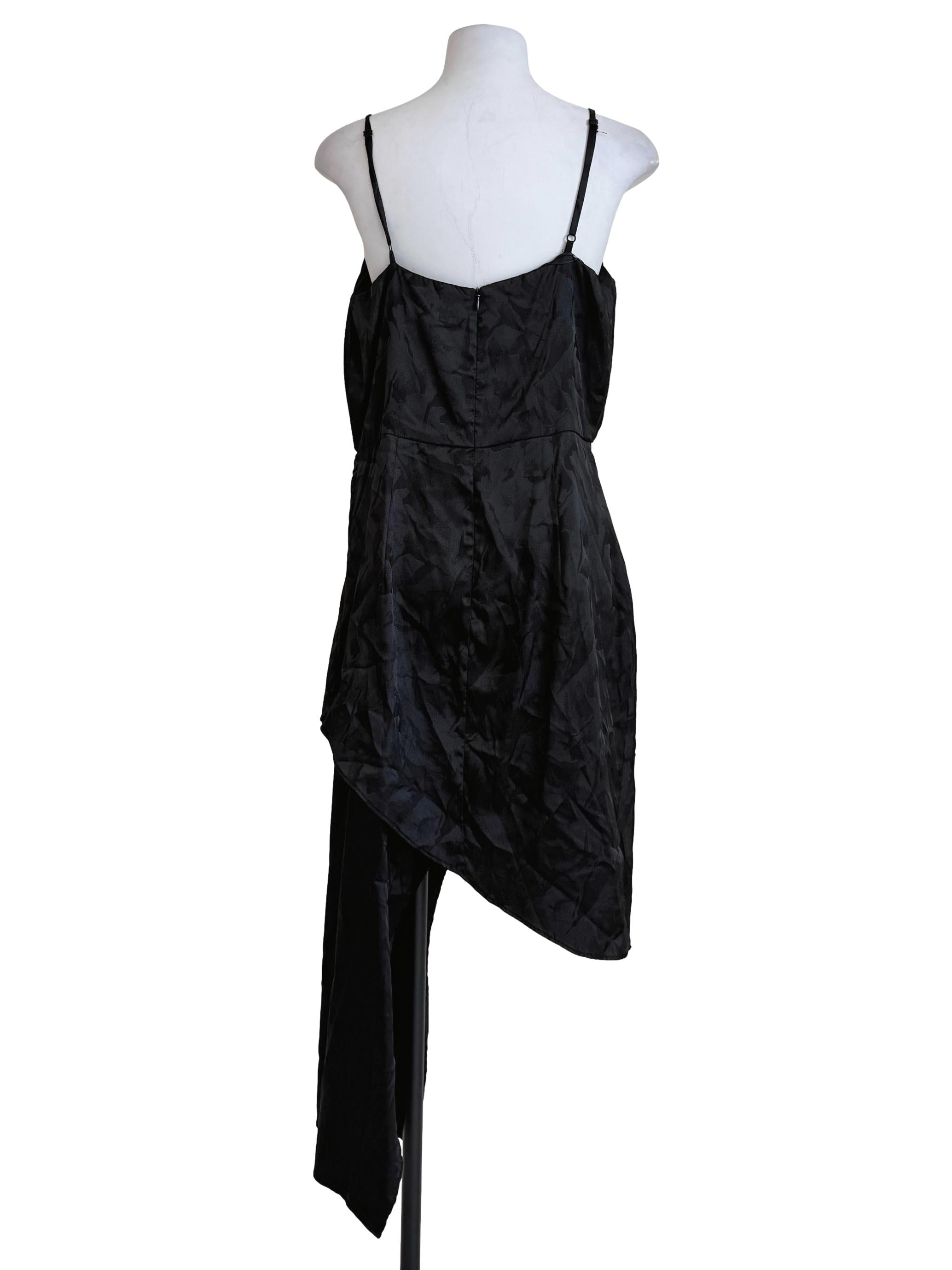 Black Side Ruched Dress