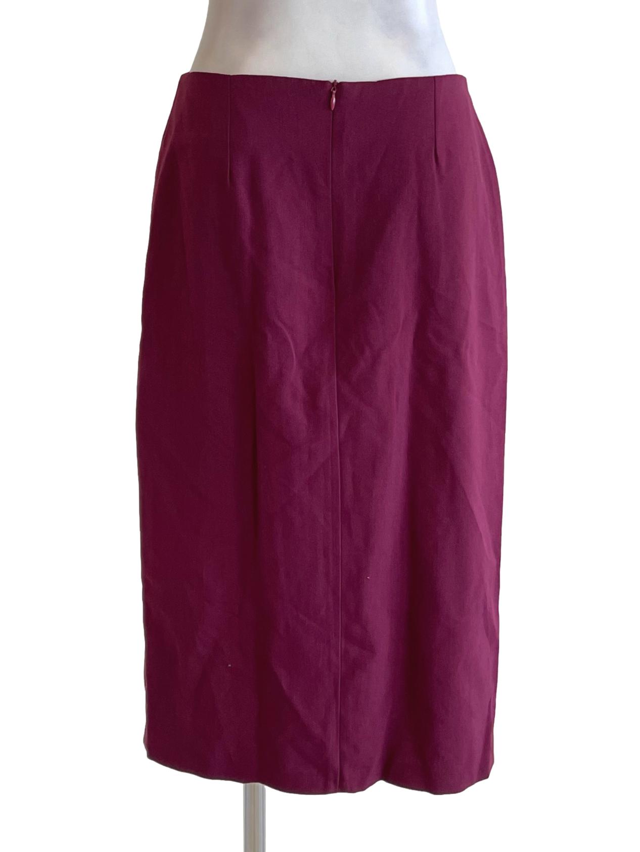 Plum Purple Slit Skirt