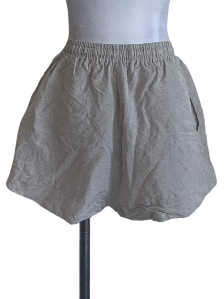 Cream Linen Boxy Shorts OSN