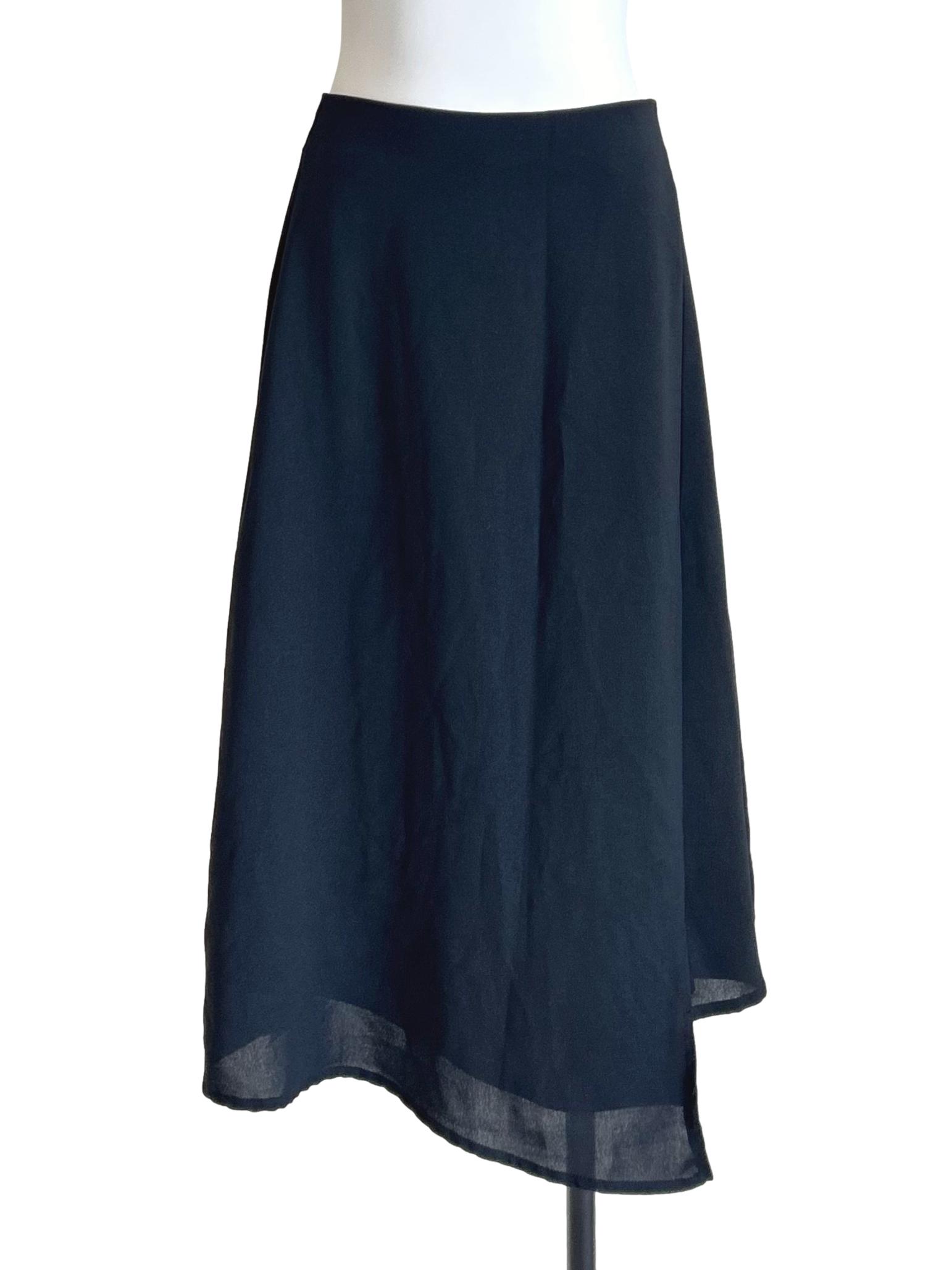 Black Flowy Midi Skirt