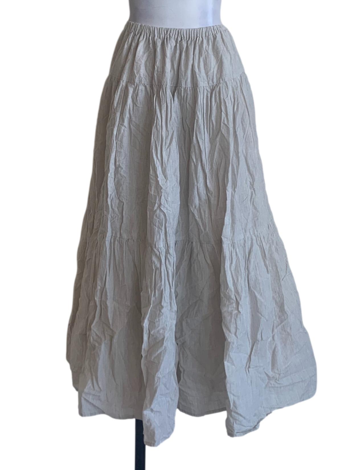 Rice White Box Pleated Skirt STH