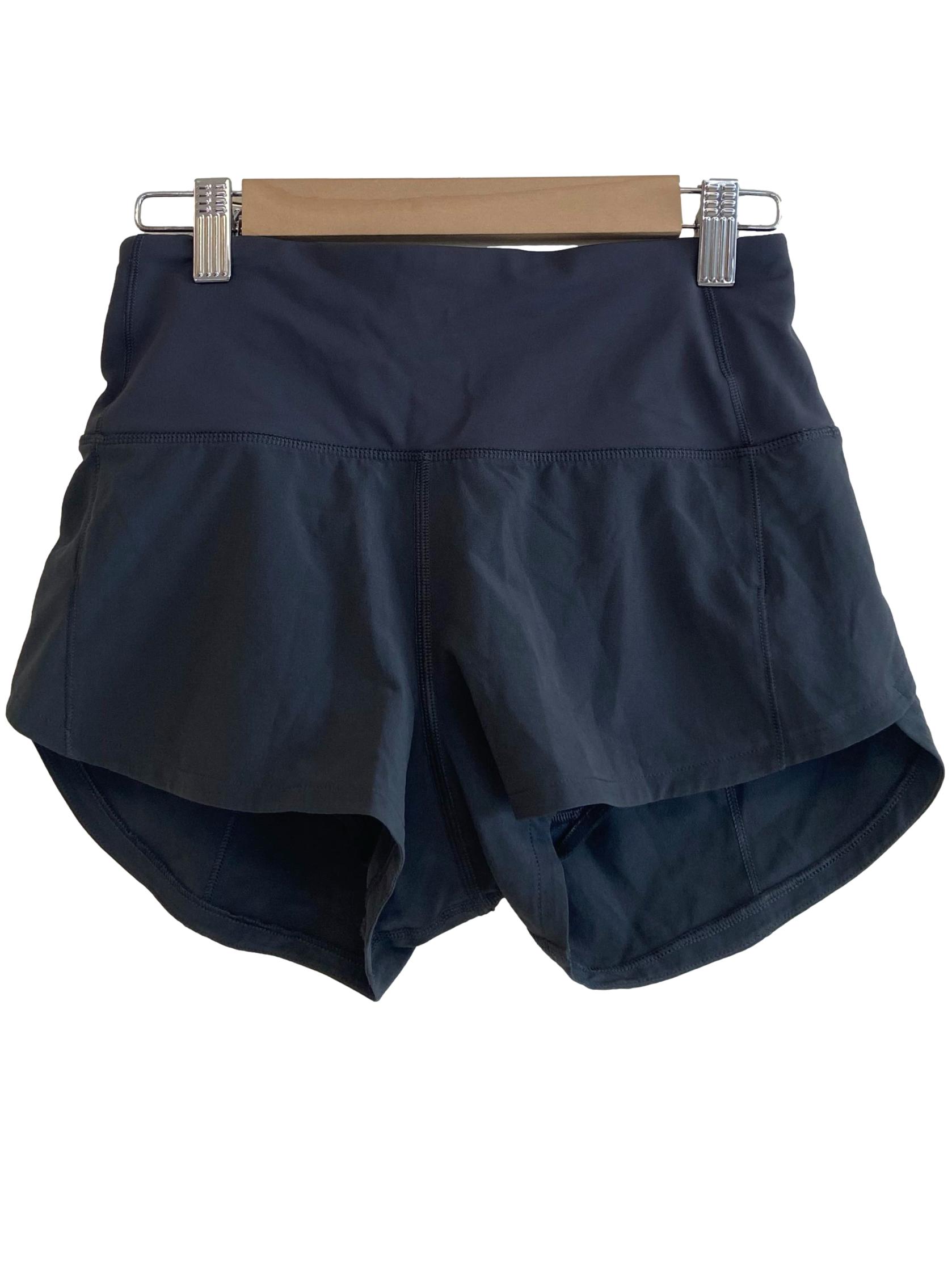 True Navy High-Rise Lined Shorts
