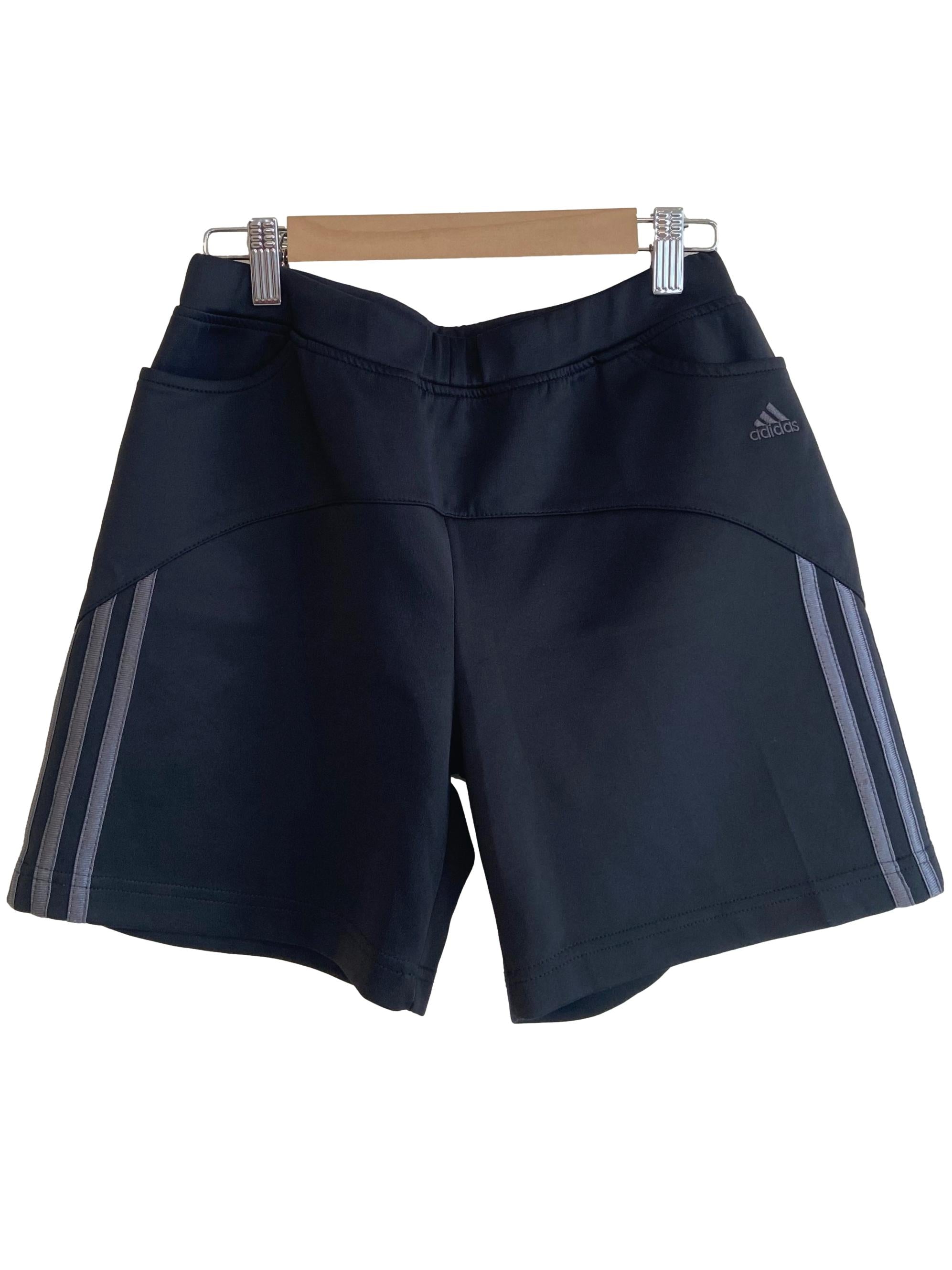 Black & Side Stripe Shorts