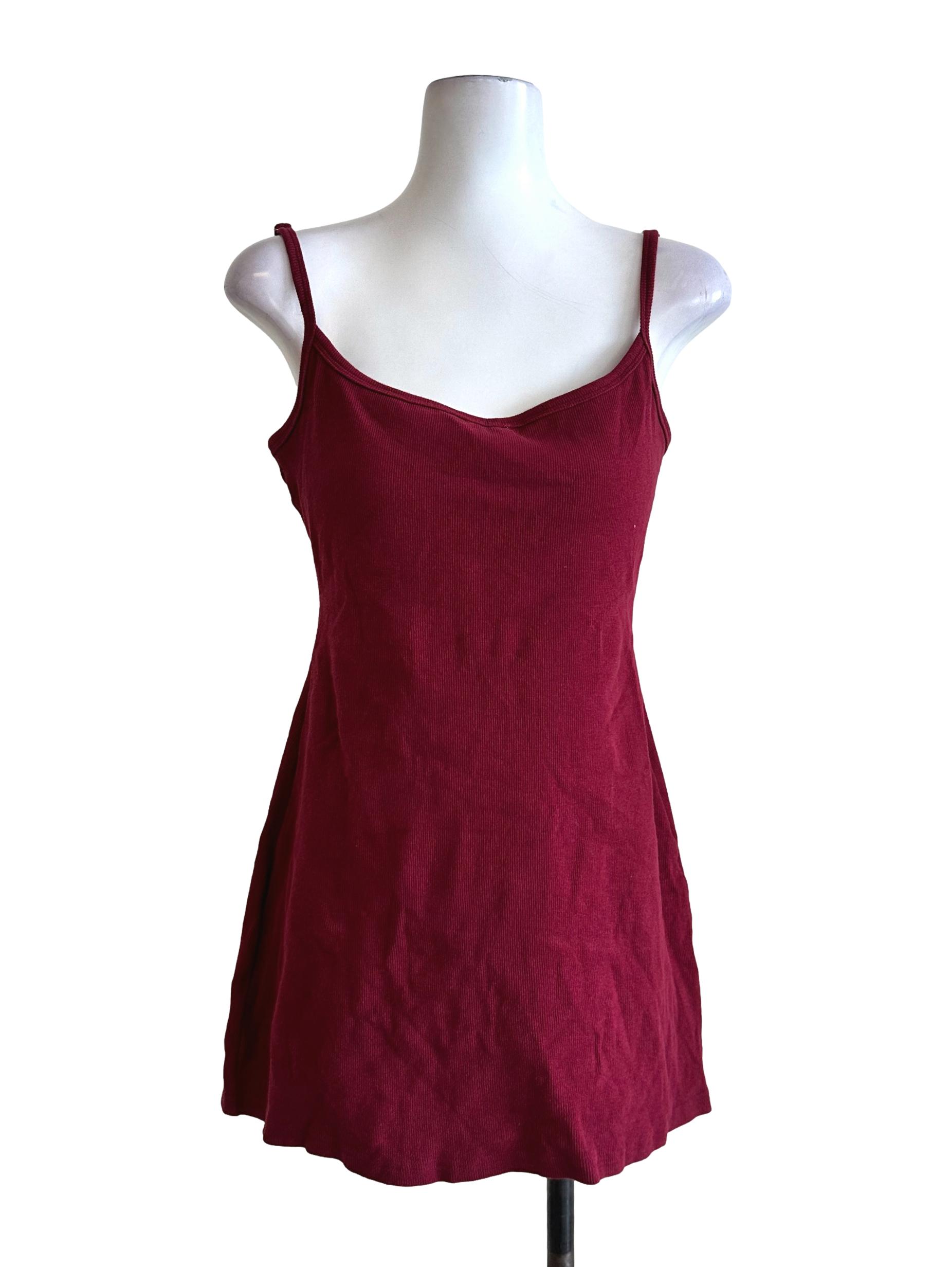 Scarlet Red Padded Sleeveless Mini Dress YHF