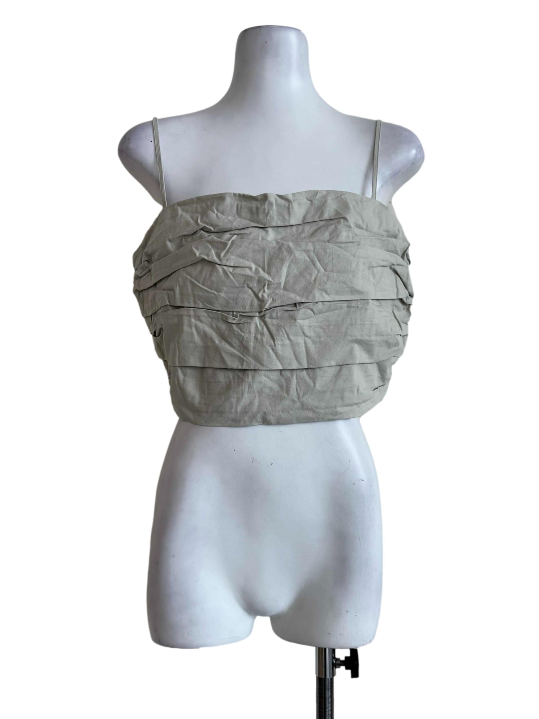 Sand Beige Crop Top
