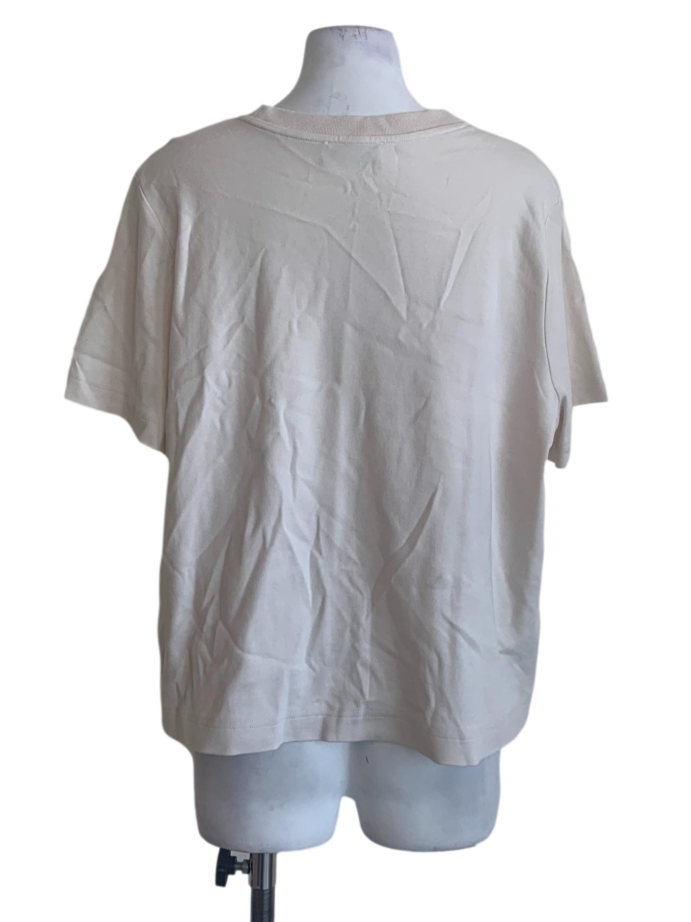 Chiffon White Round Neck Top