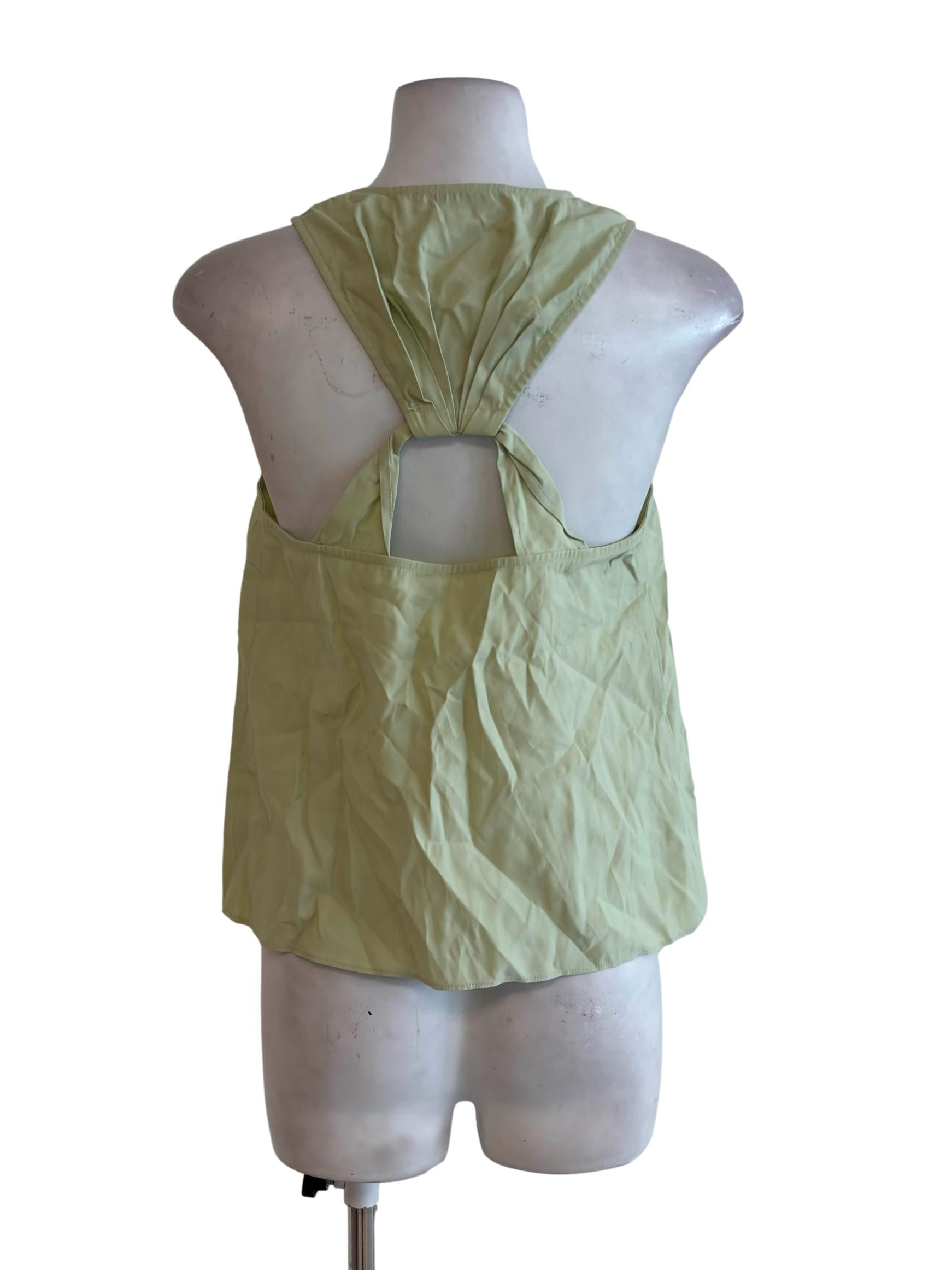 Lime Green Open Back Tank Top