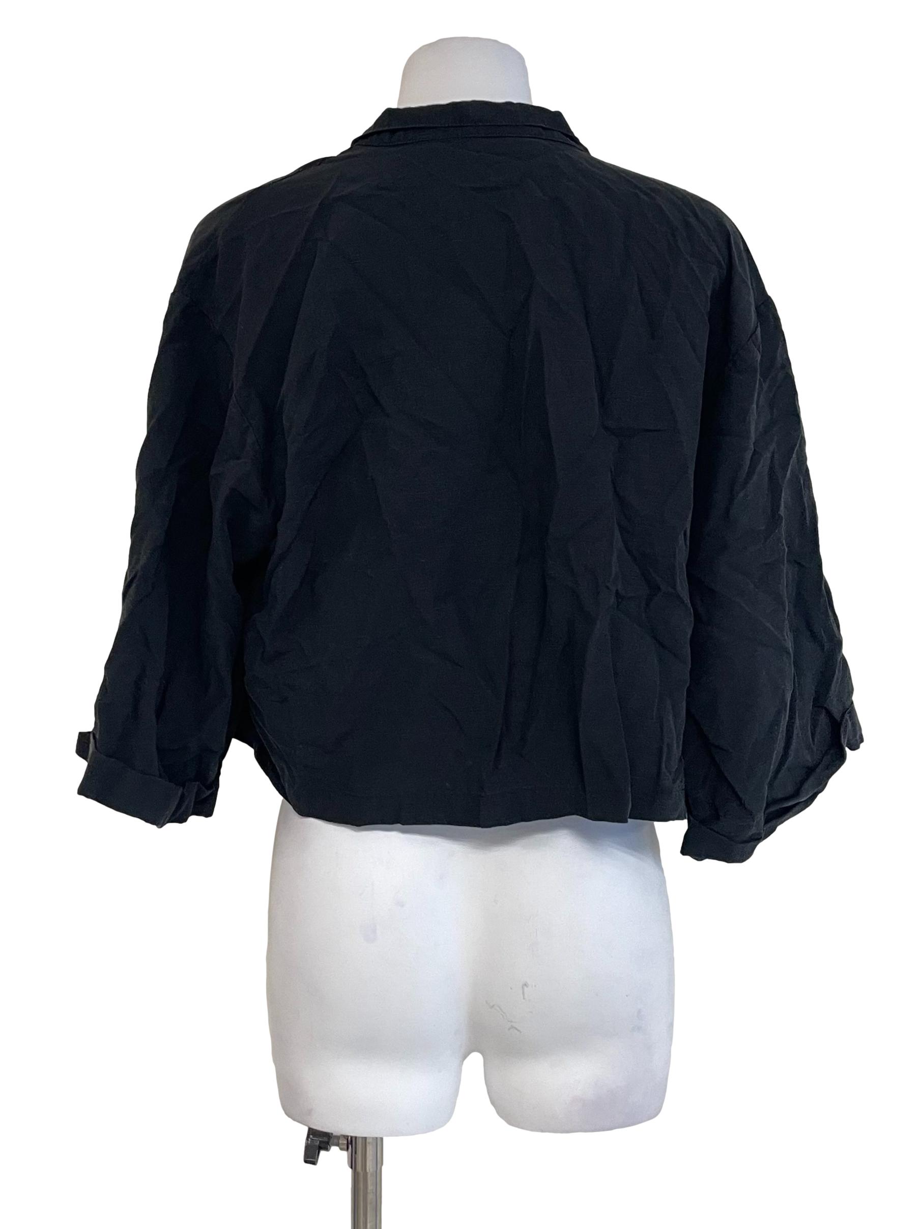 Charcoal Open Front Jacket