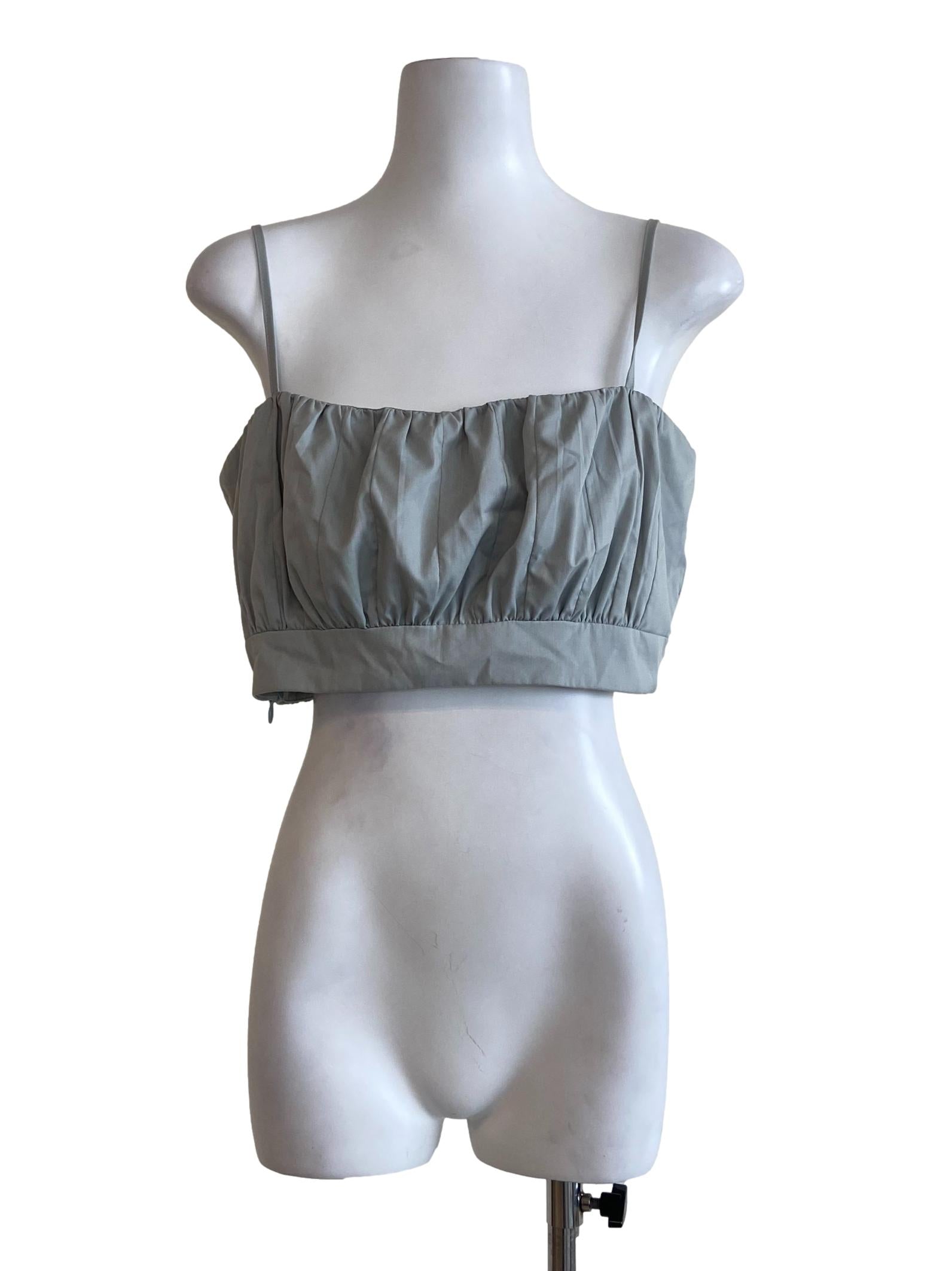 Sand Dollar Beige Spaghetti Strap Crop Top