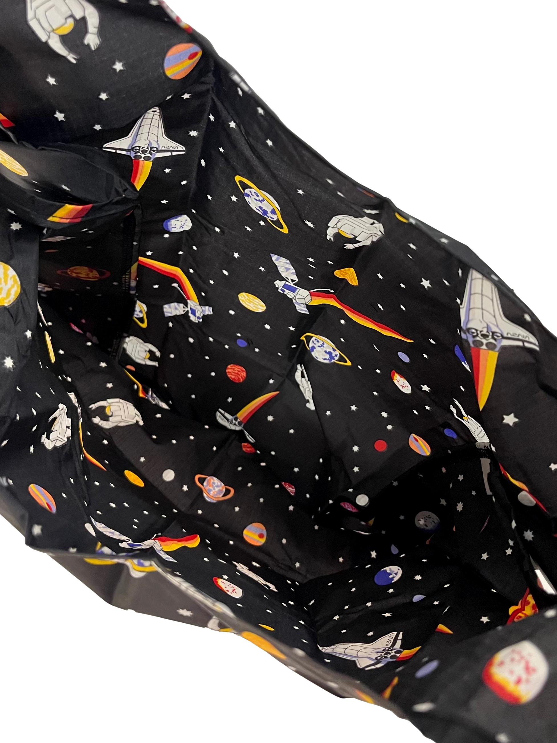 Black Nasa Space Travel Standard Reusable Bag
