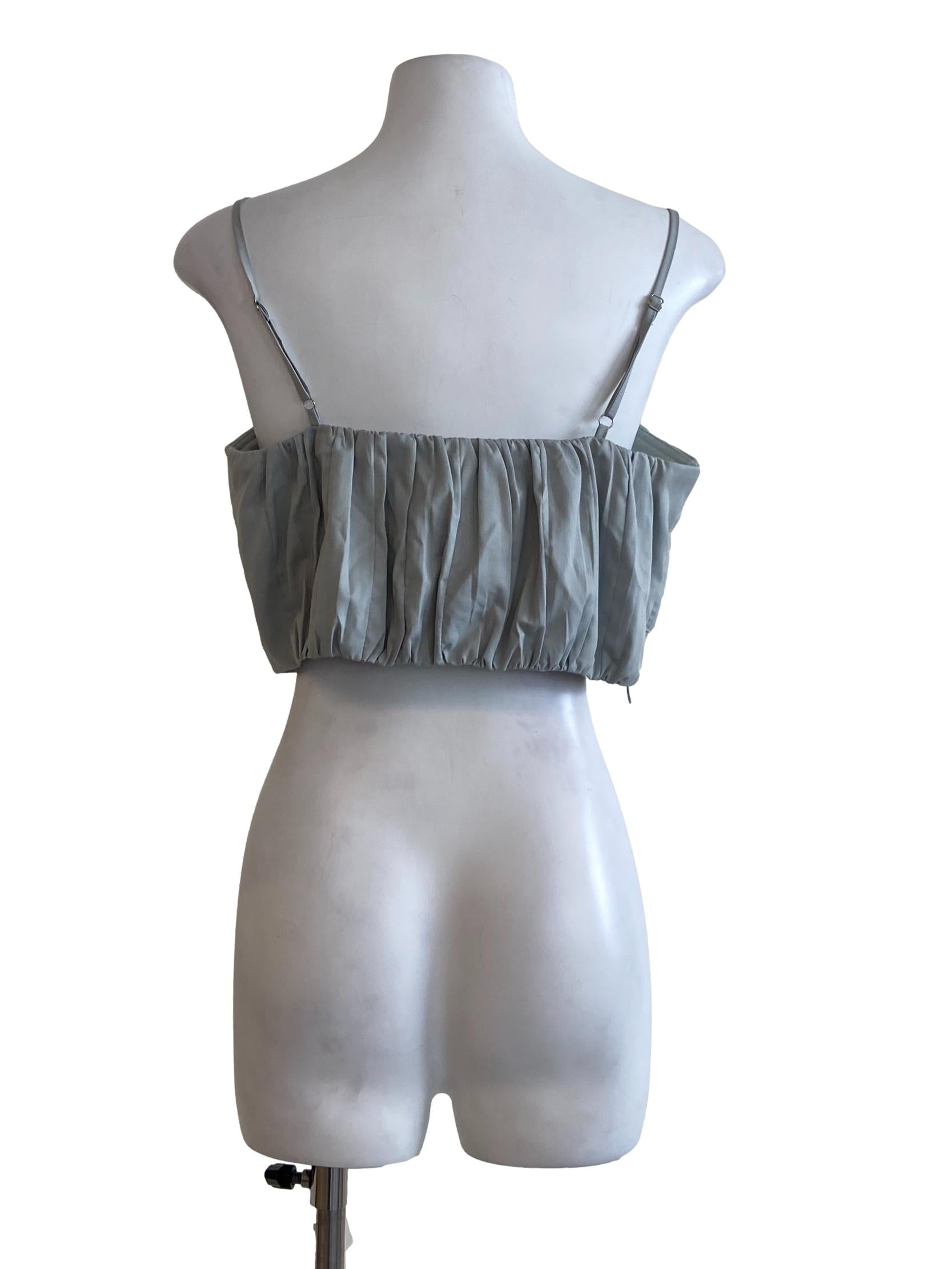 Sand Dollar Beige Spaghetti Strap Crop Top