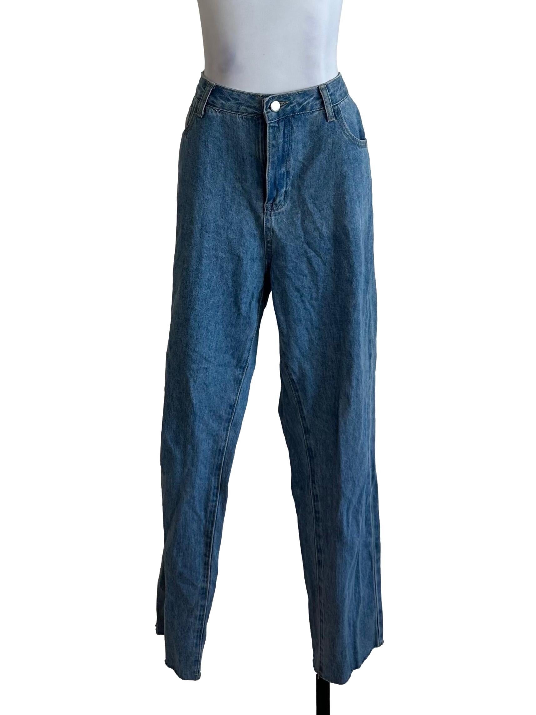 Indigo Blue Denim Straight Jeans TTR