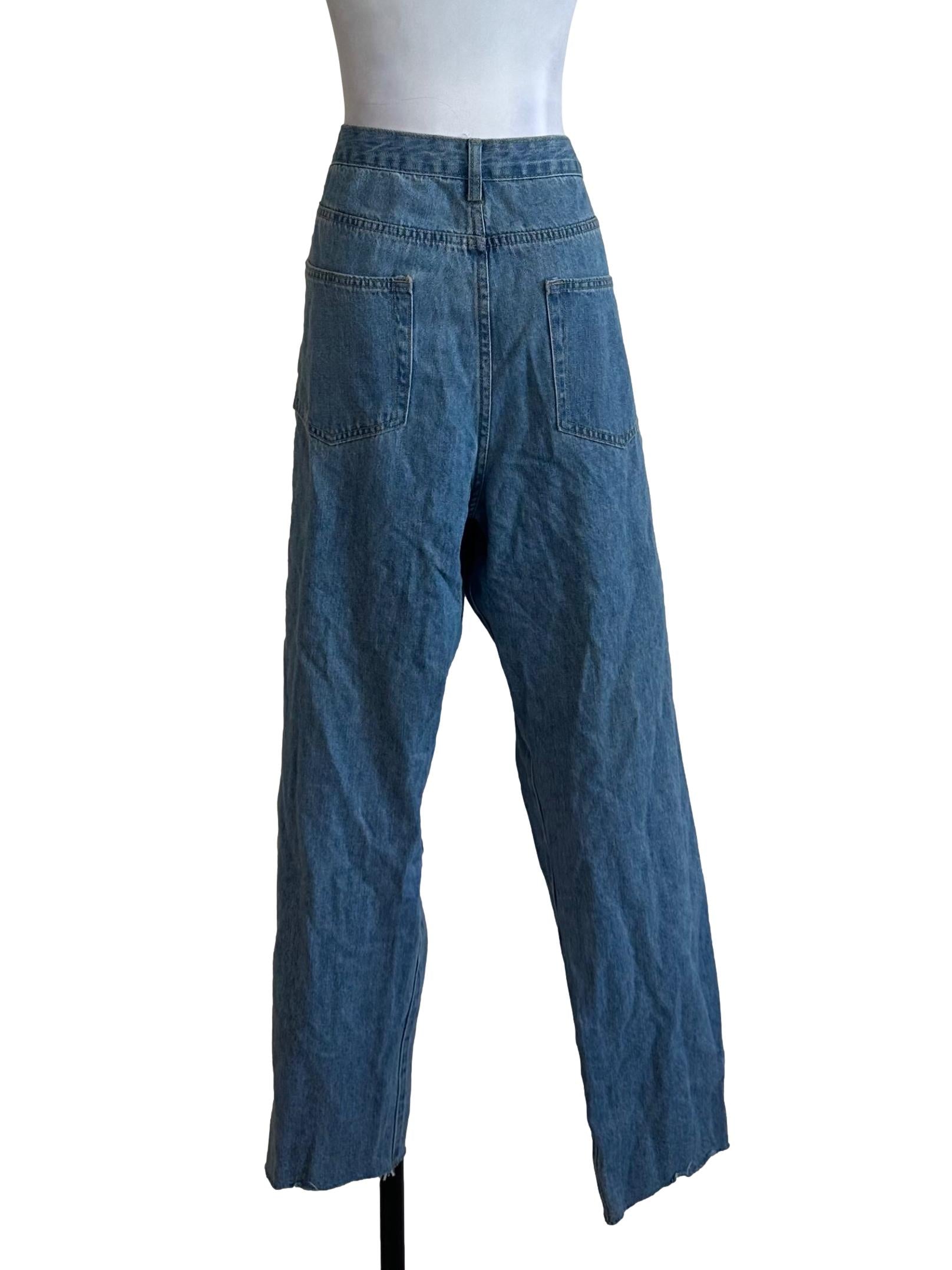 Indigo Blue Denim Straight Jeans TTR