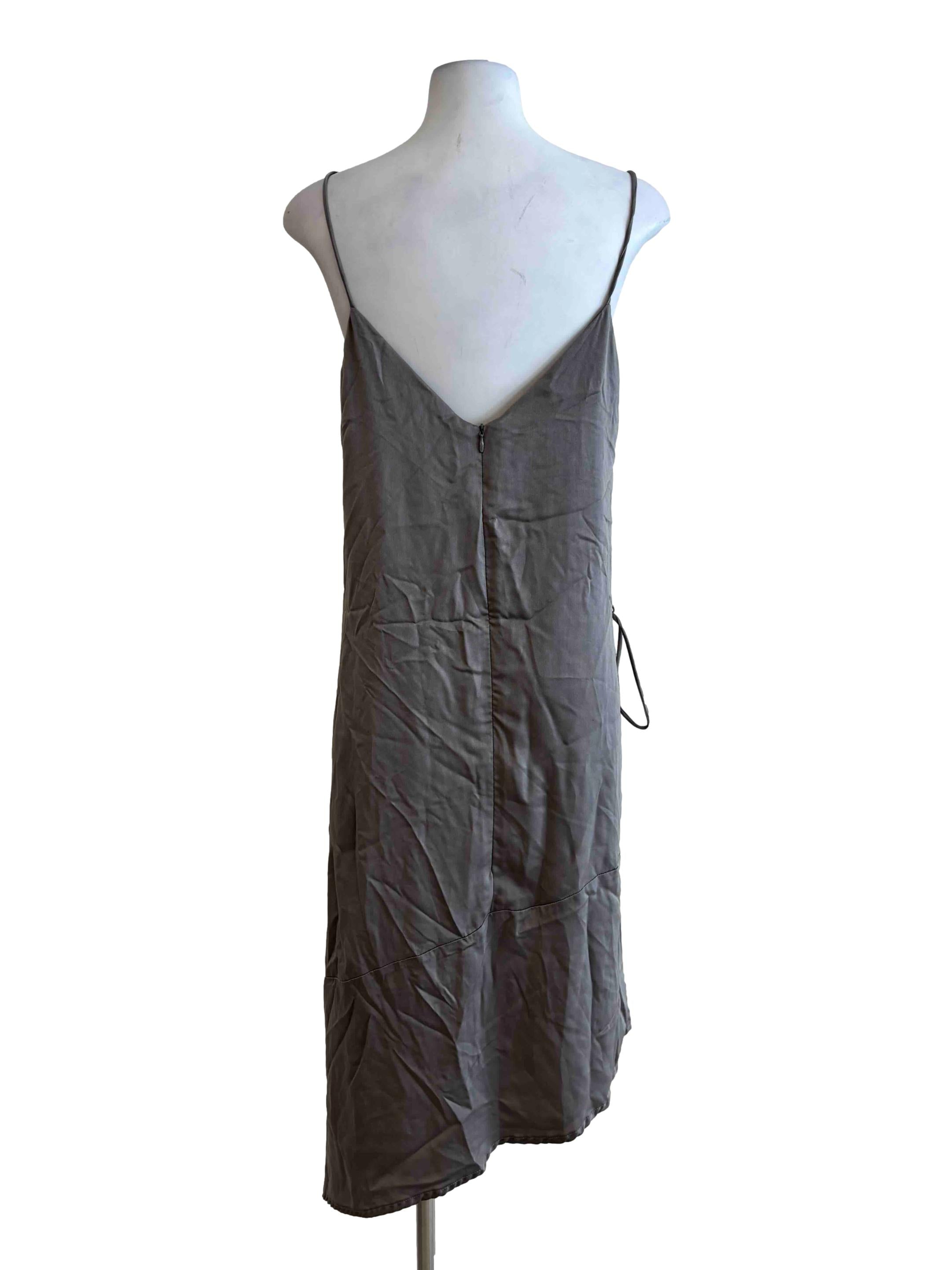 Iron Spaghetti Strap Satin Slip Dress