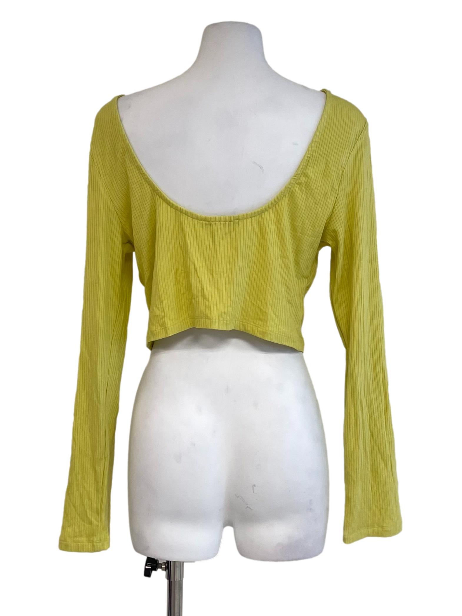 Lemon Boat Neck Long Sleeves Top