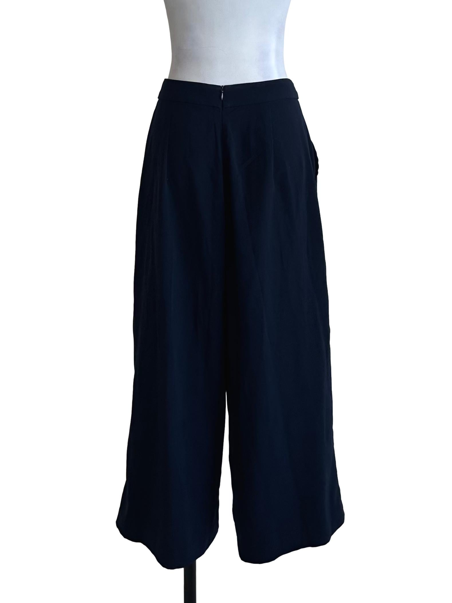 Midnight Blue Strap Wide Leg Pants TCL