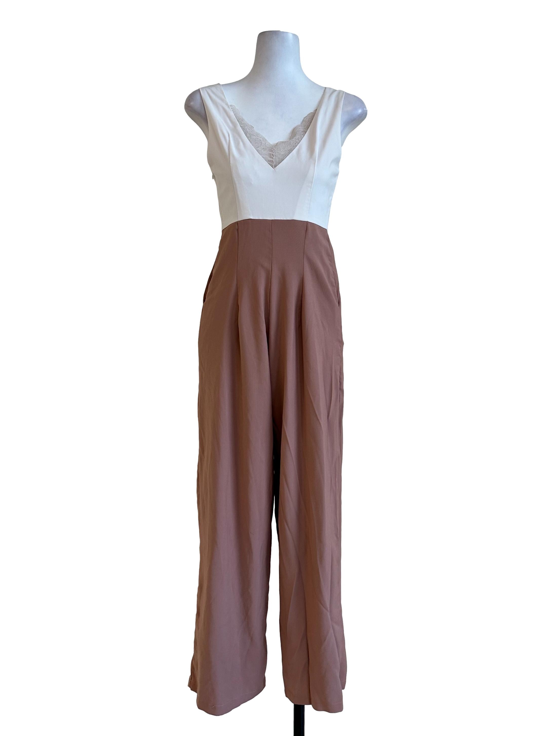 Blush Pink Sleeveless Jumpsuits TWL