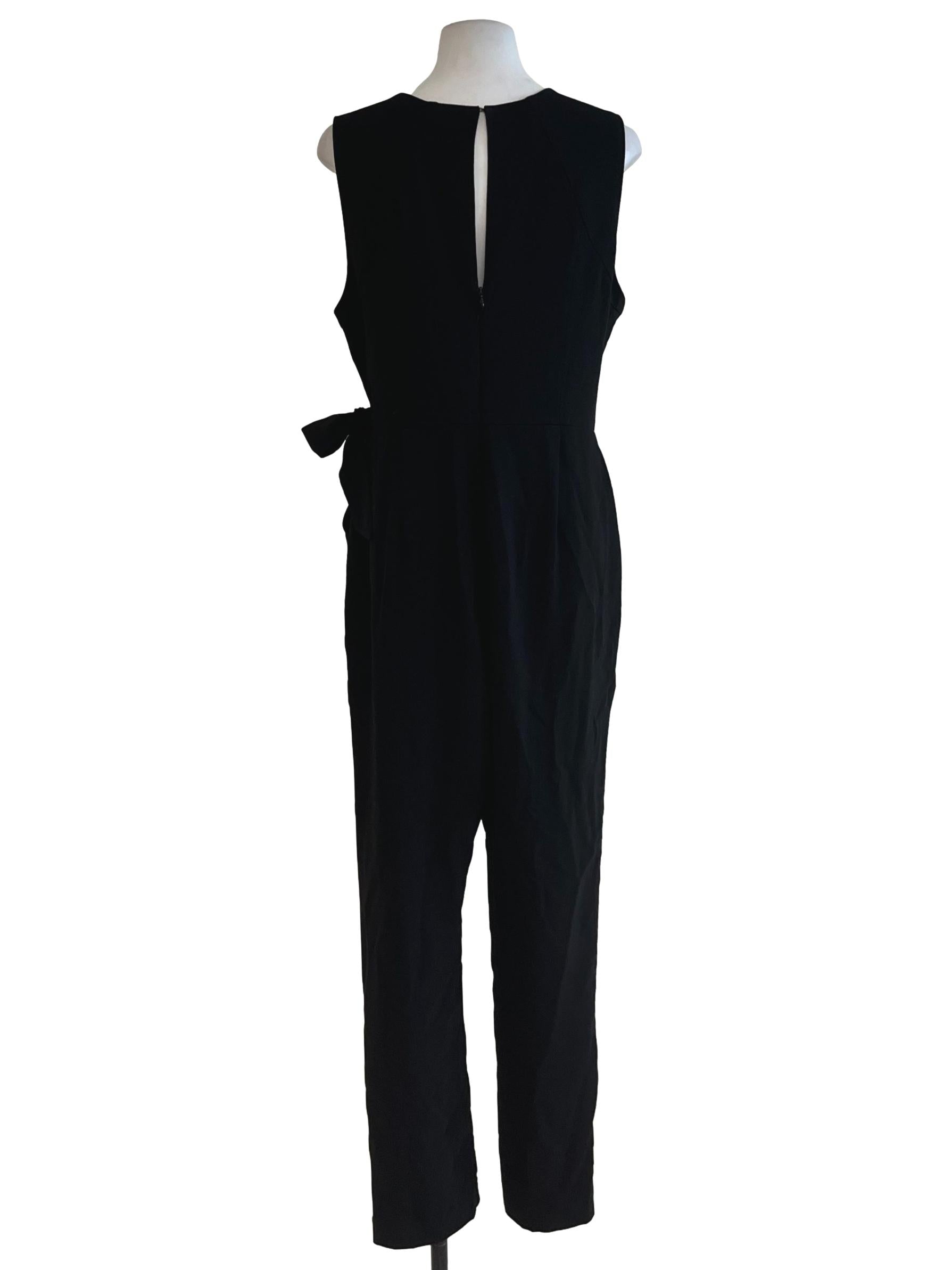 Black V-Neckline Jumpsuit