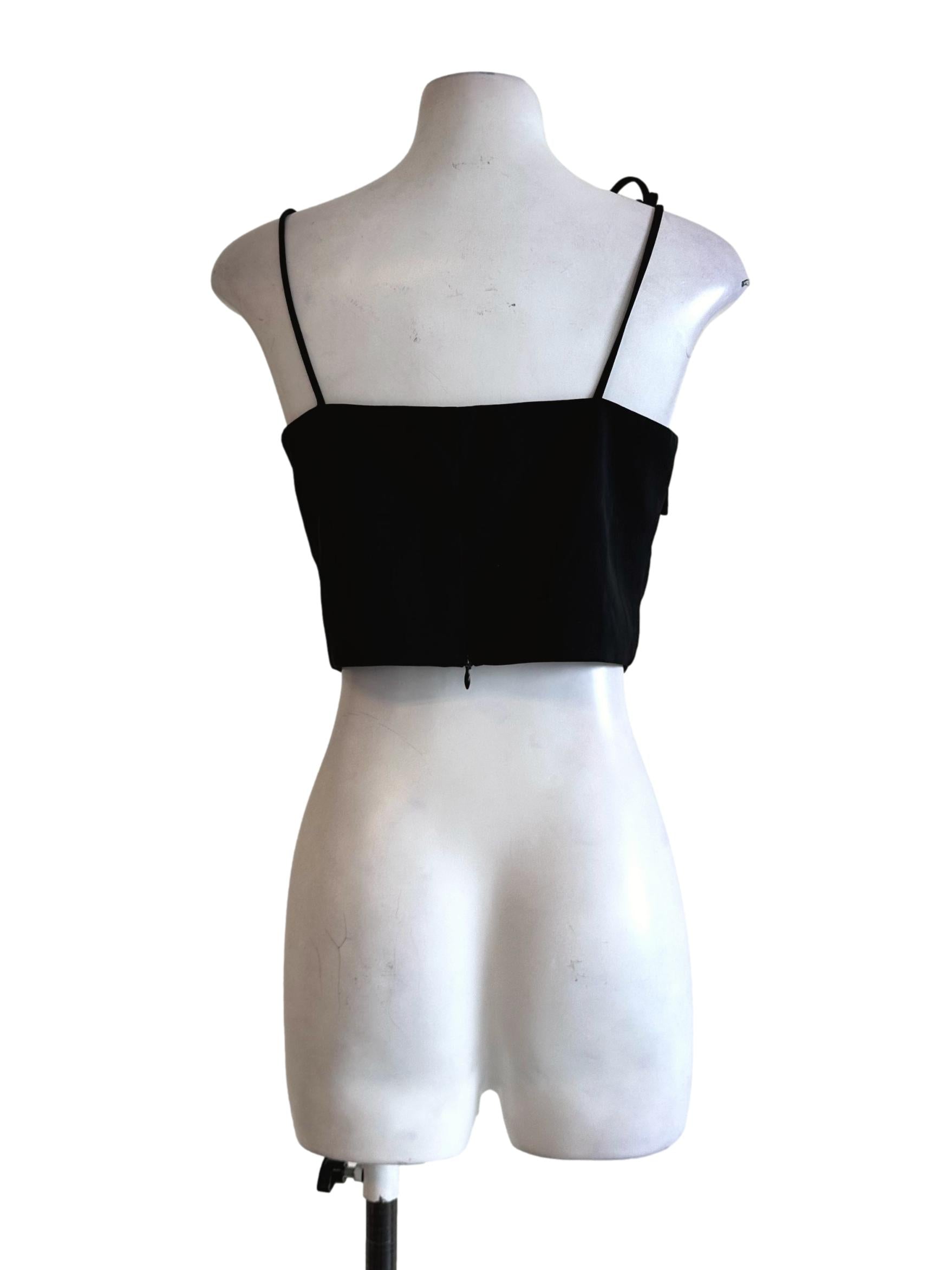 Black Padded Sleeveless Top