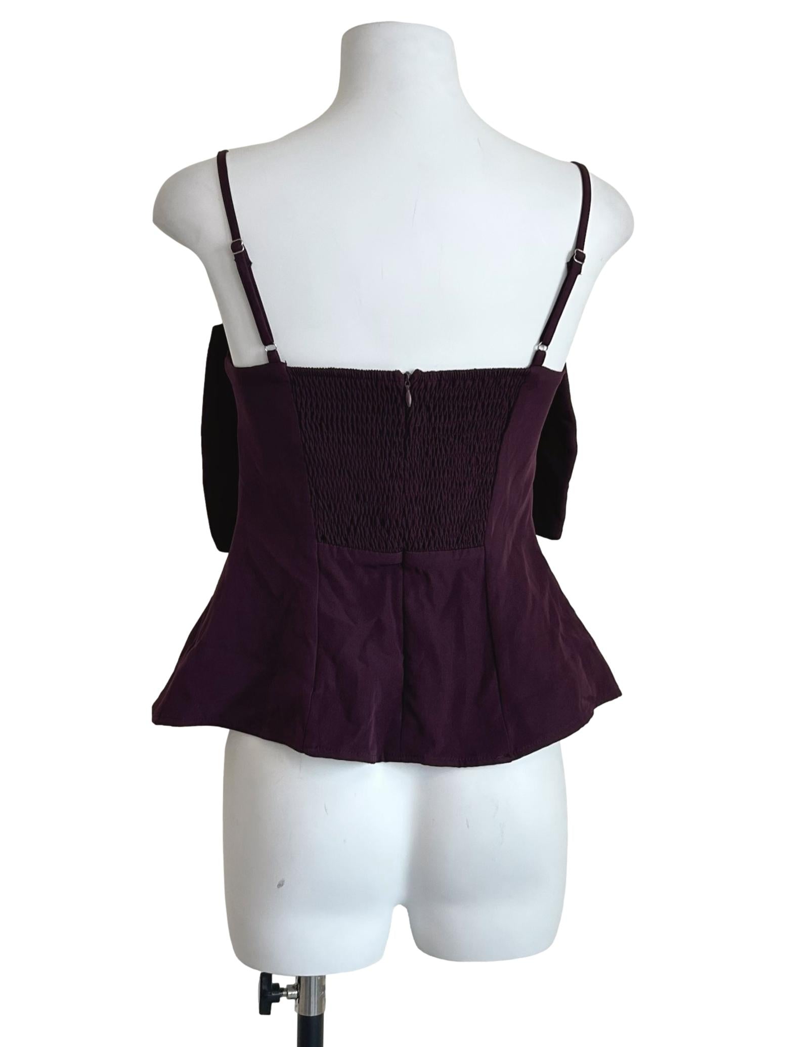 Jam Purple Oversized Front Bow Cami Top