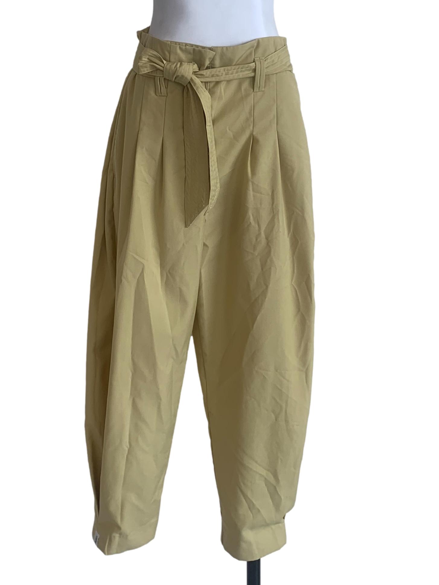 Pale Green Pants With Belt