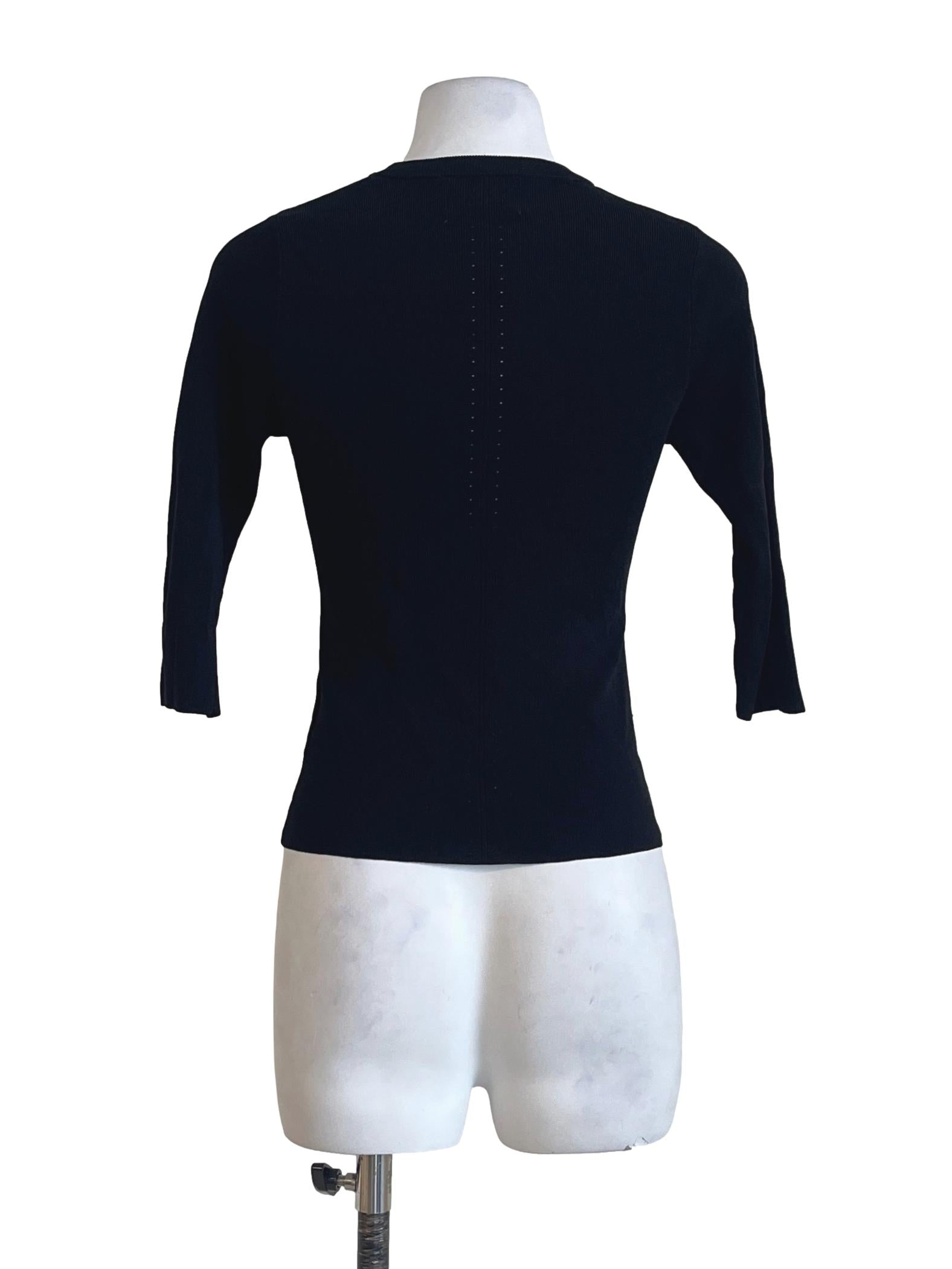 Pitch Black Long Sleeve Top