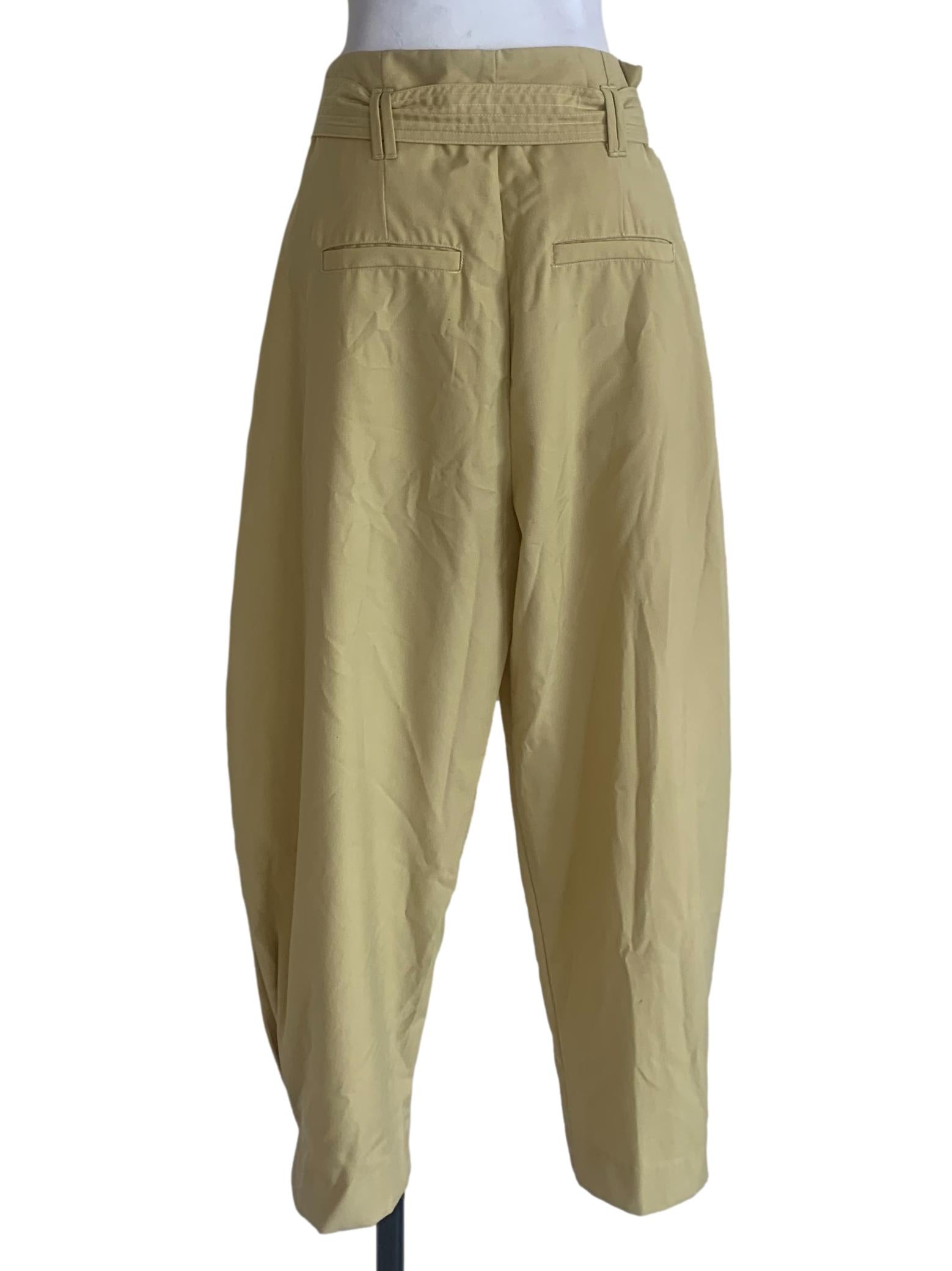 Pale Green Pants With Belt