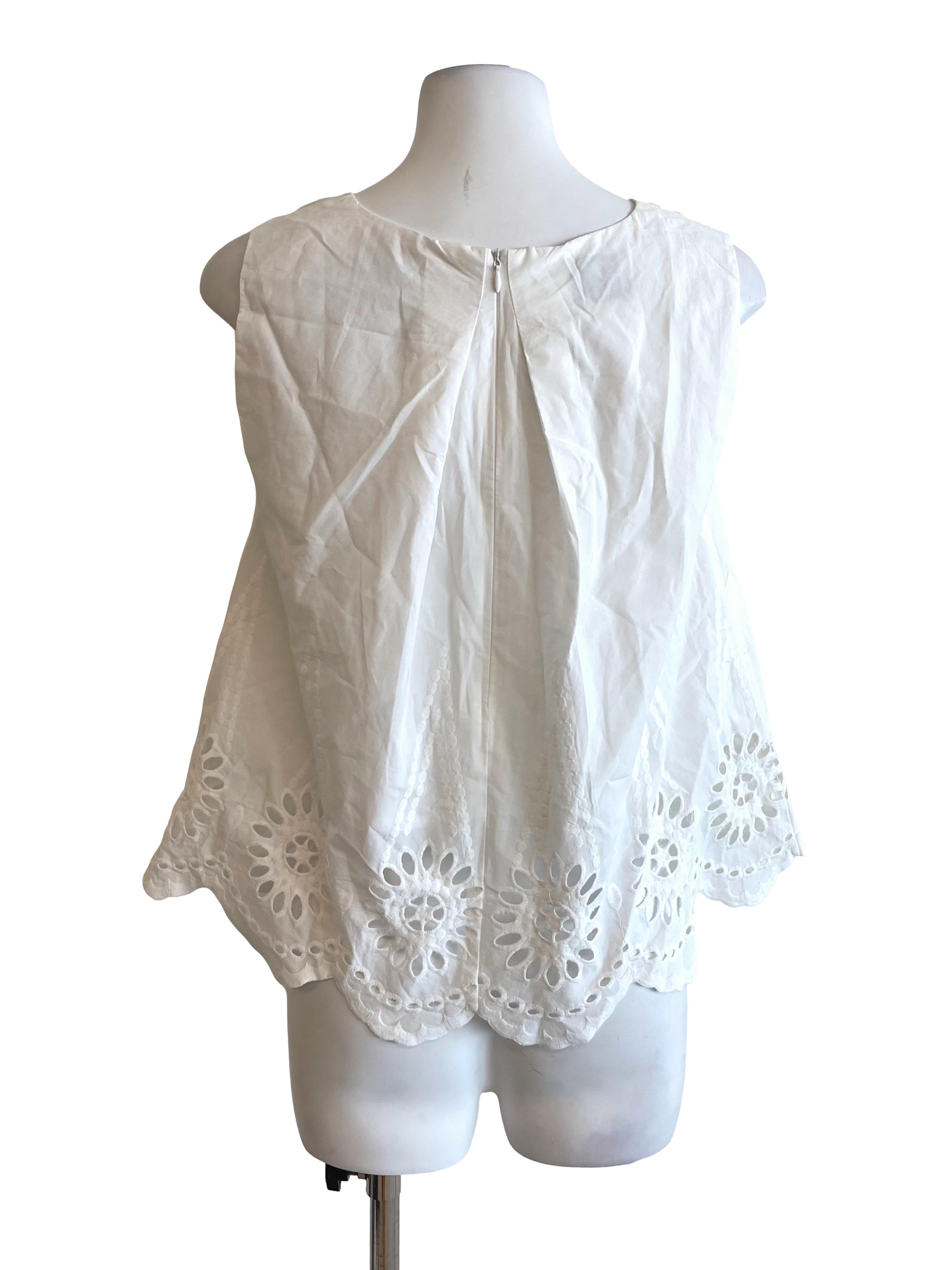 White Eyelet Tent Top