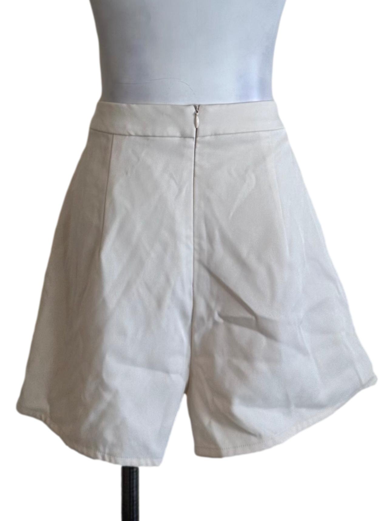 Oat White Casual Skorts TTR
