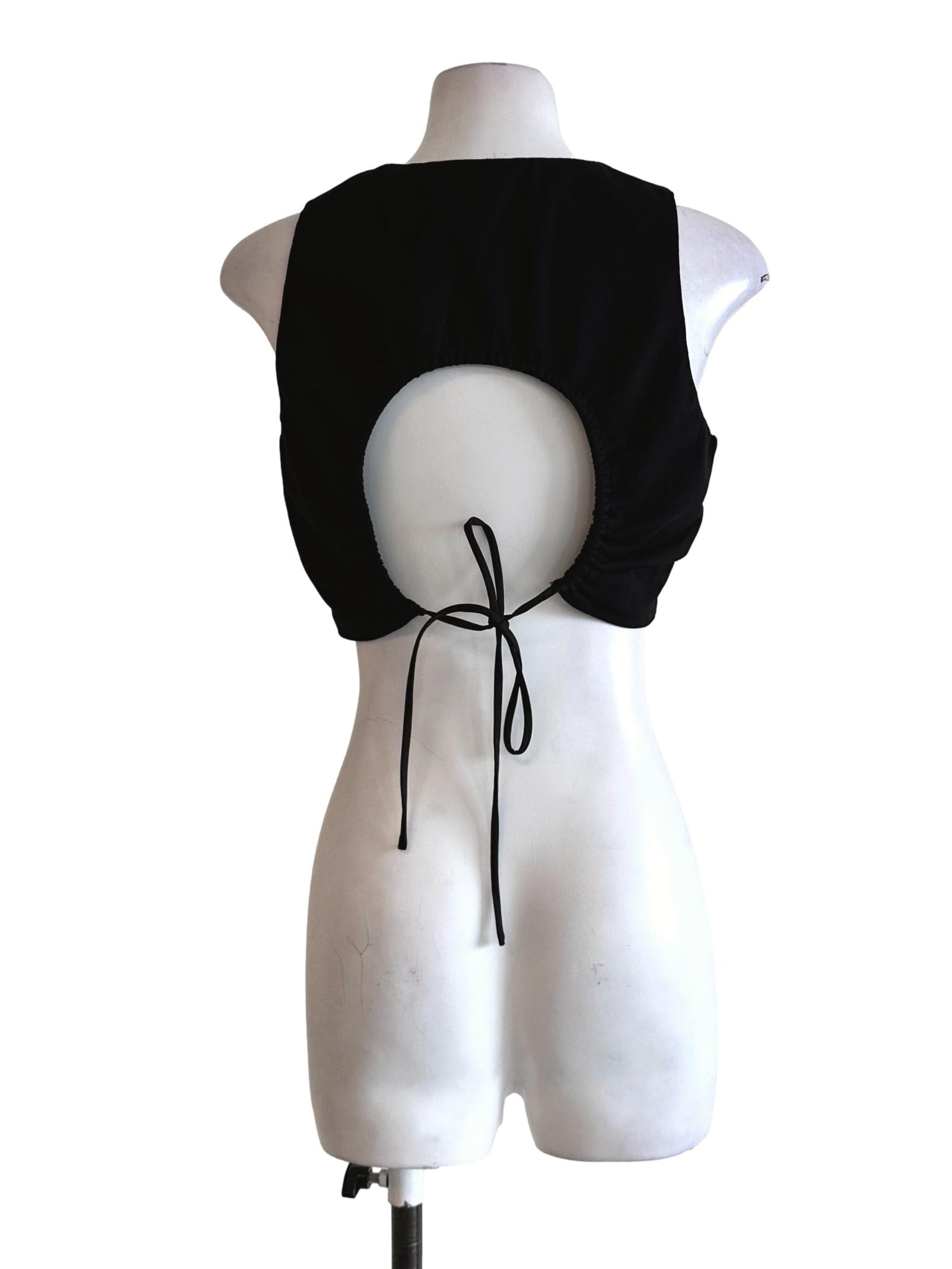 Black Padded Sleeveless Top LB