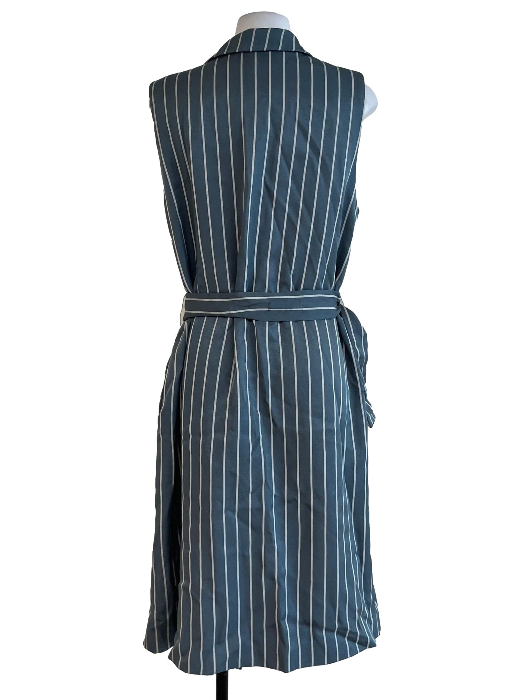 Sky Blue Wing Collar Sheath Dress