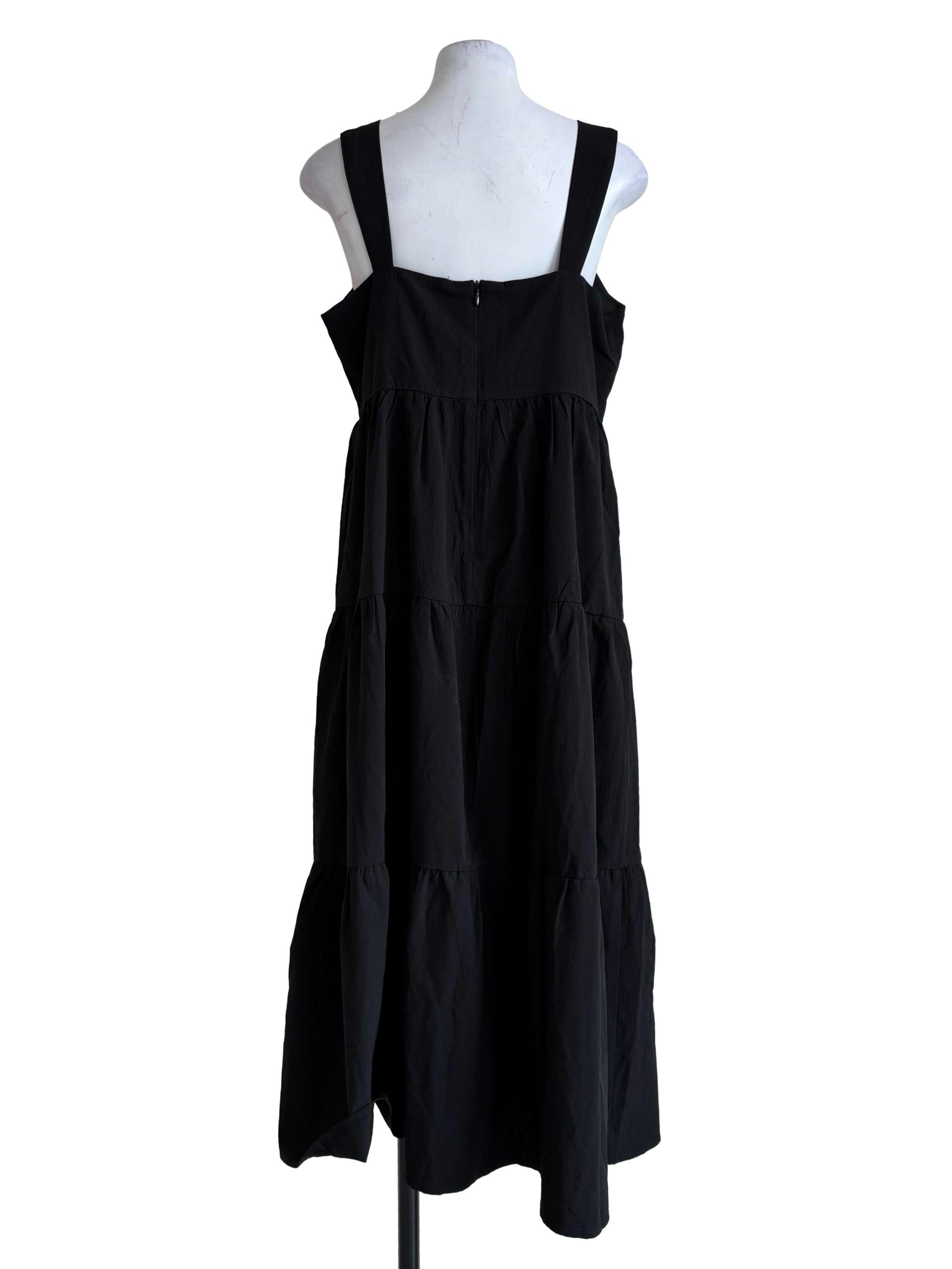 Raven Black Layered Dress