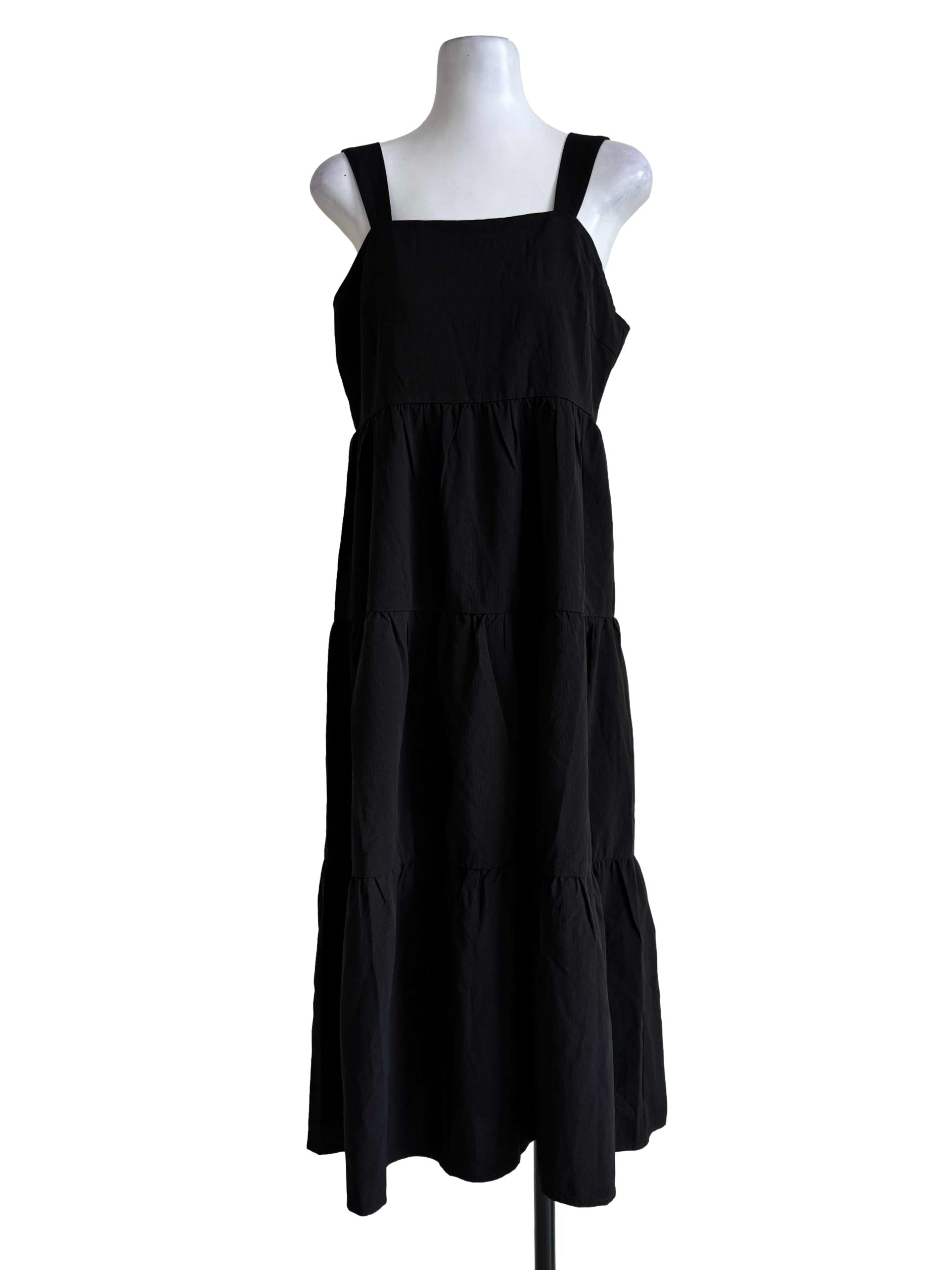 Raven Black Layered Dress