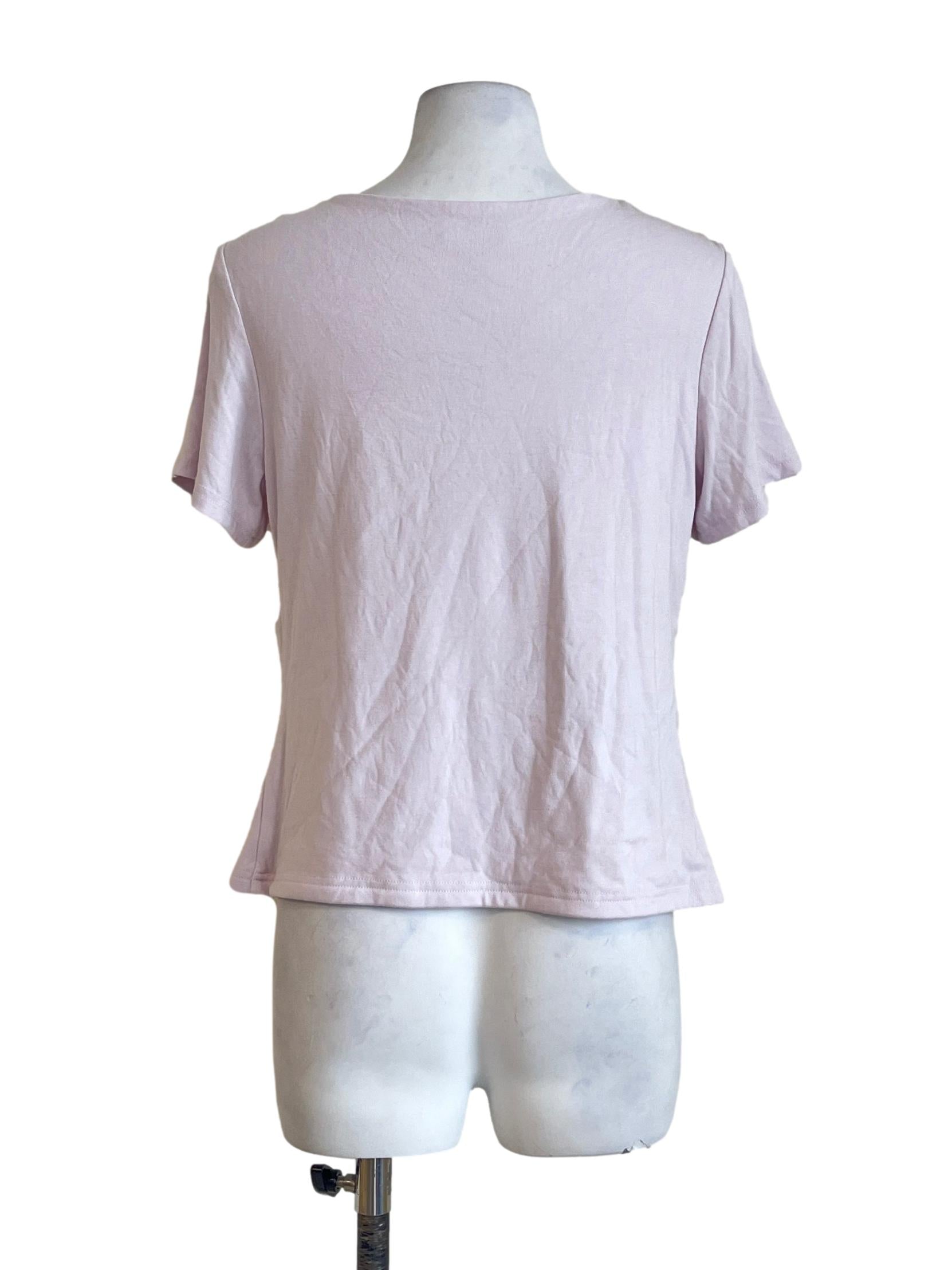 Lilac Purple Sweetheart Short Sleeve Top