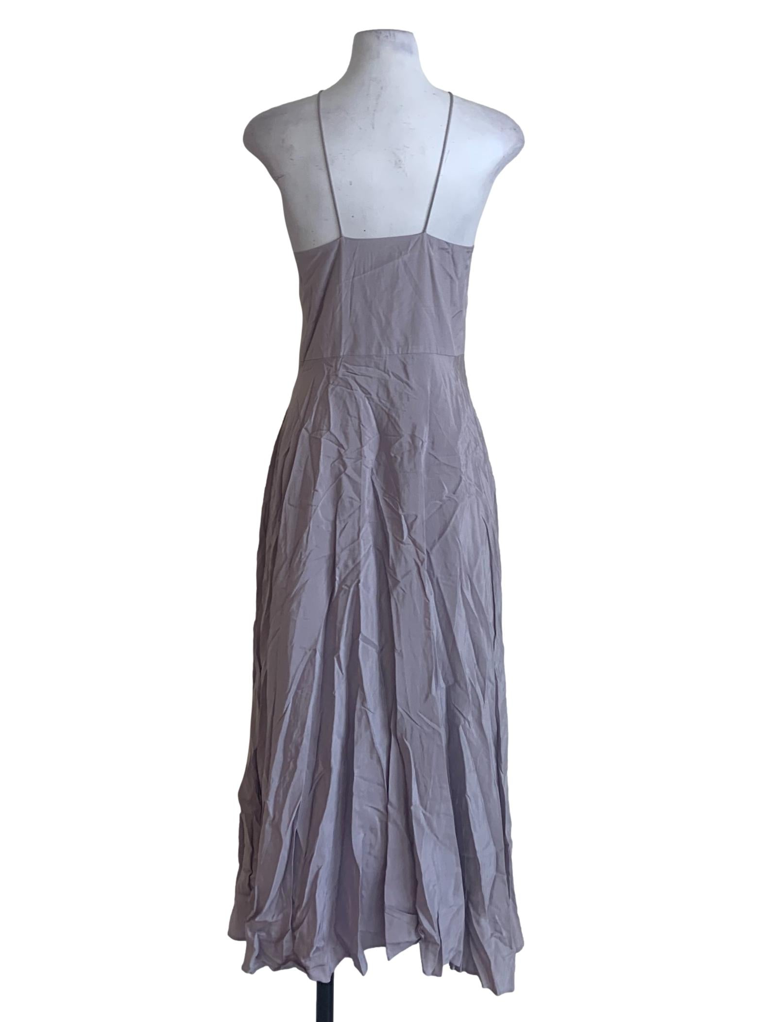 Purple Viscose Cross-Back Dress OSN