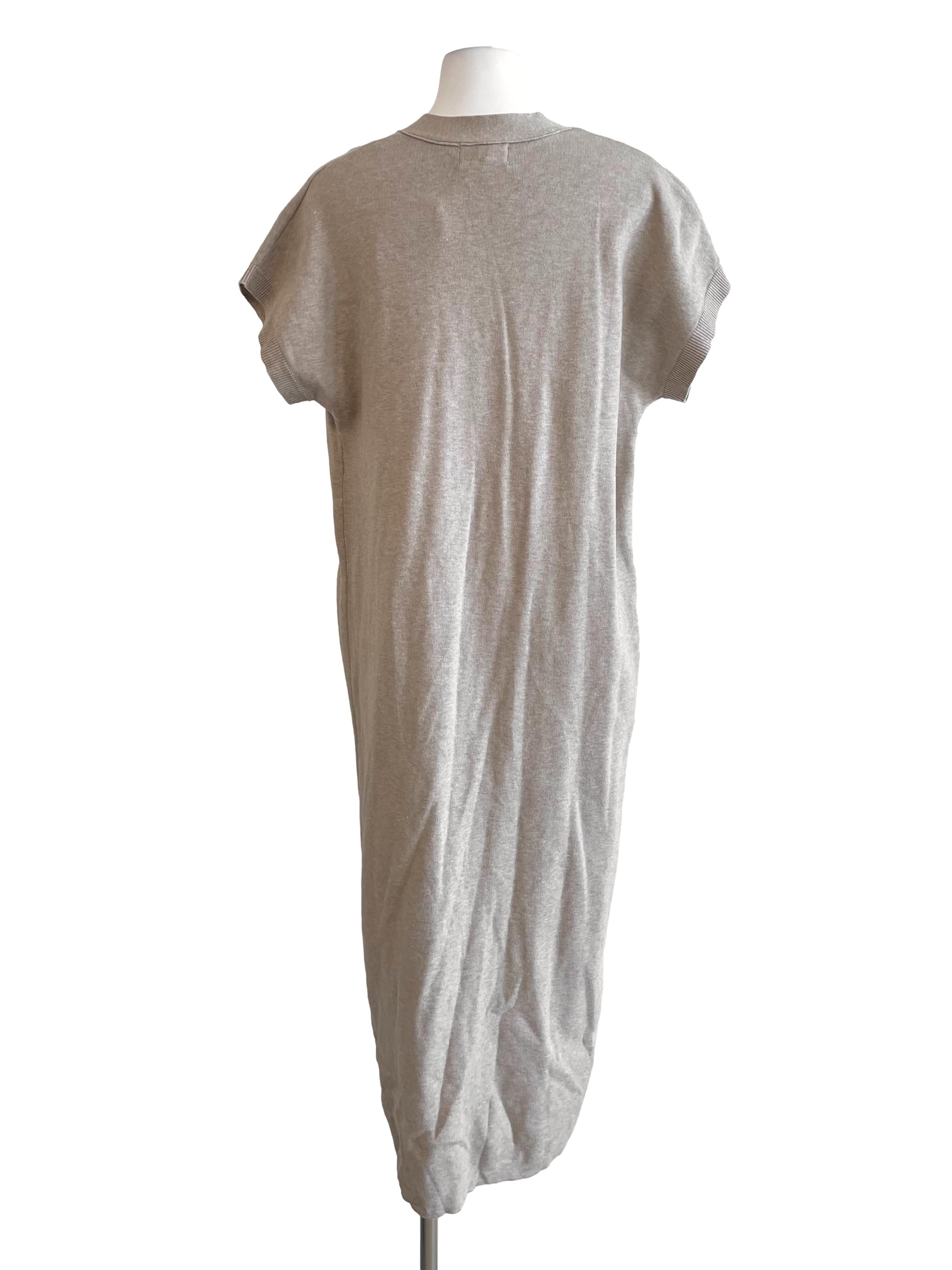 V-Neck Button Down Knit Dress OSN